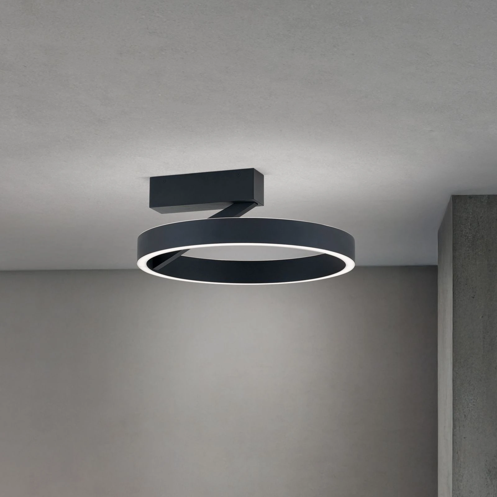 LED plafonska lampa KOLK, crna