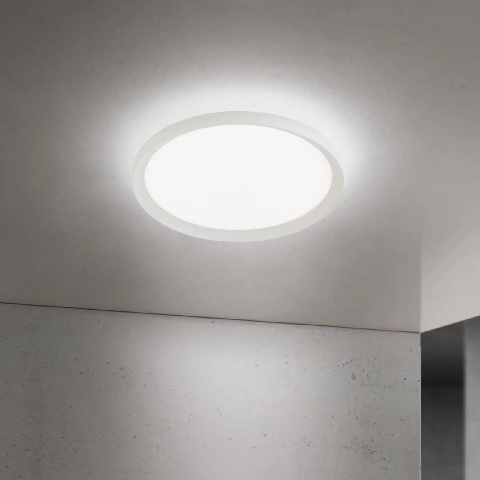 LED plafonska lampa KANT, Ø 40 cm, bela