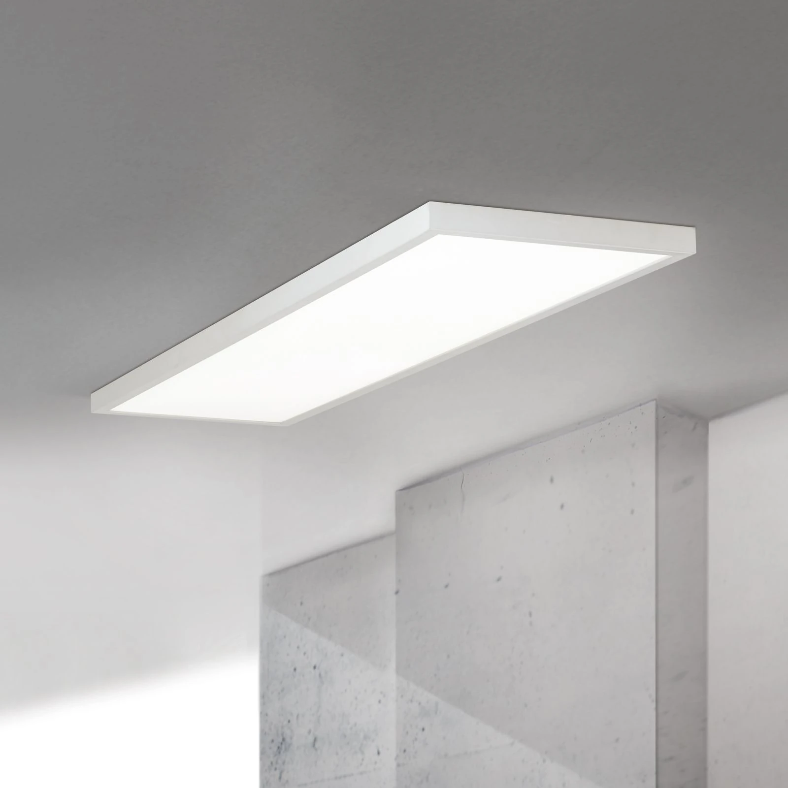 LED panel DISC, 115 × 30 cm, CCT, bela