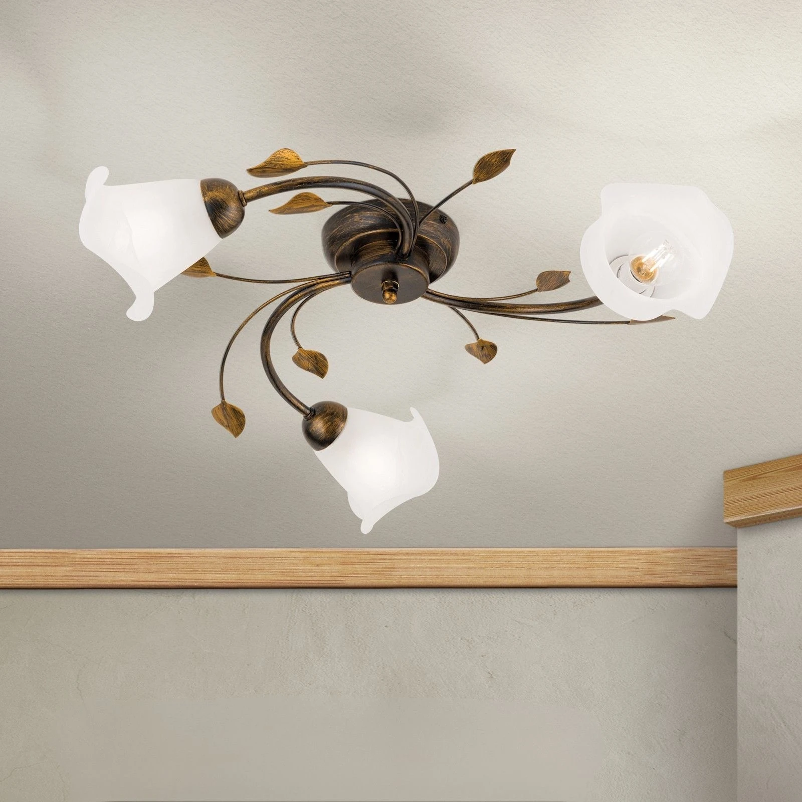 Plafonska lampa SISI, sa 3 izvora svetla, antik