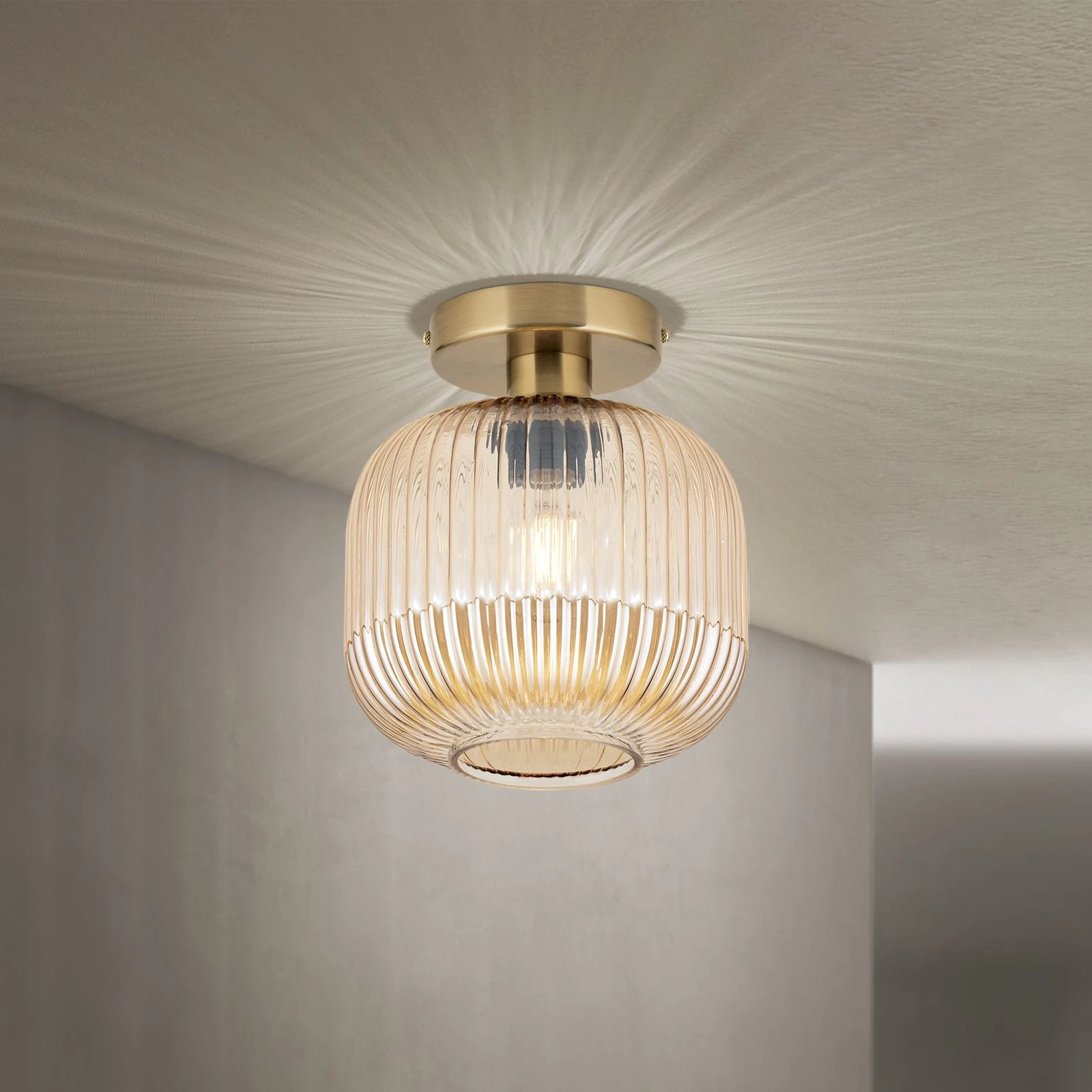 Plafonska lampa CARNEVAL, ćilibar