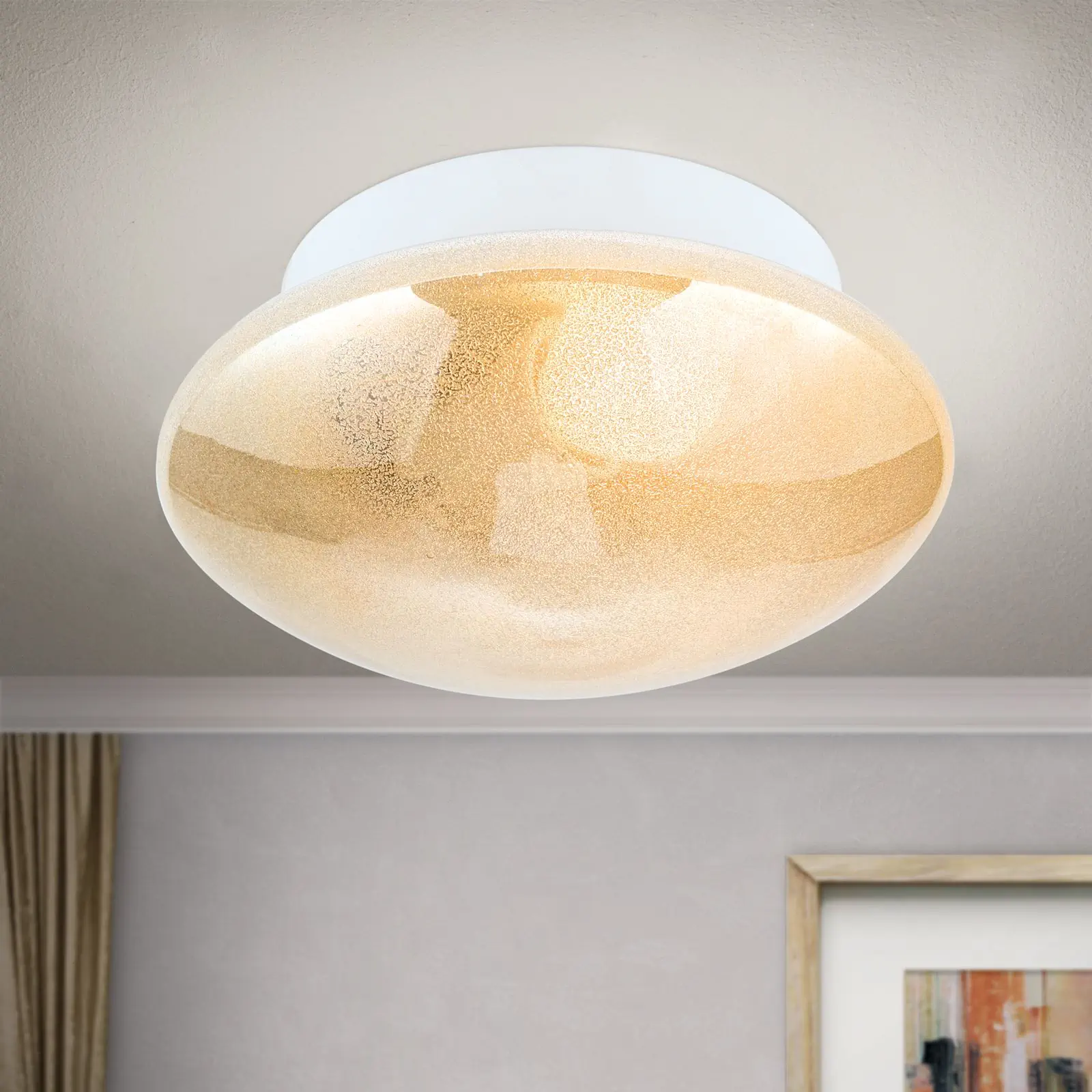 Plafonska lampa DREAM, ice gold, Ø 19, 5 cm