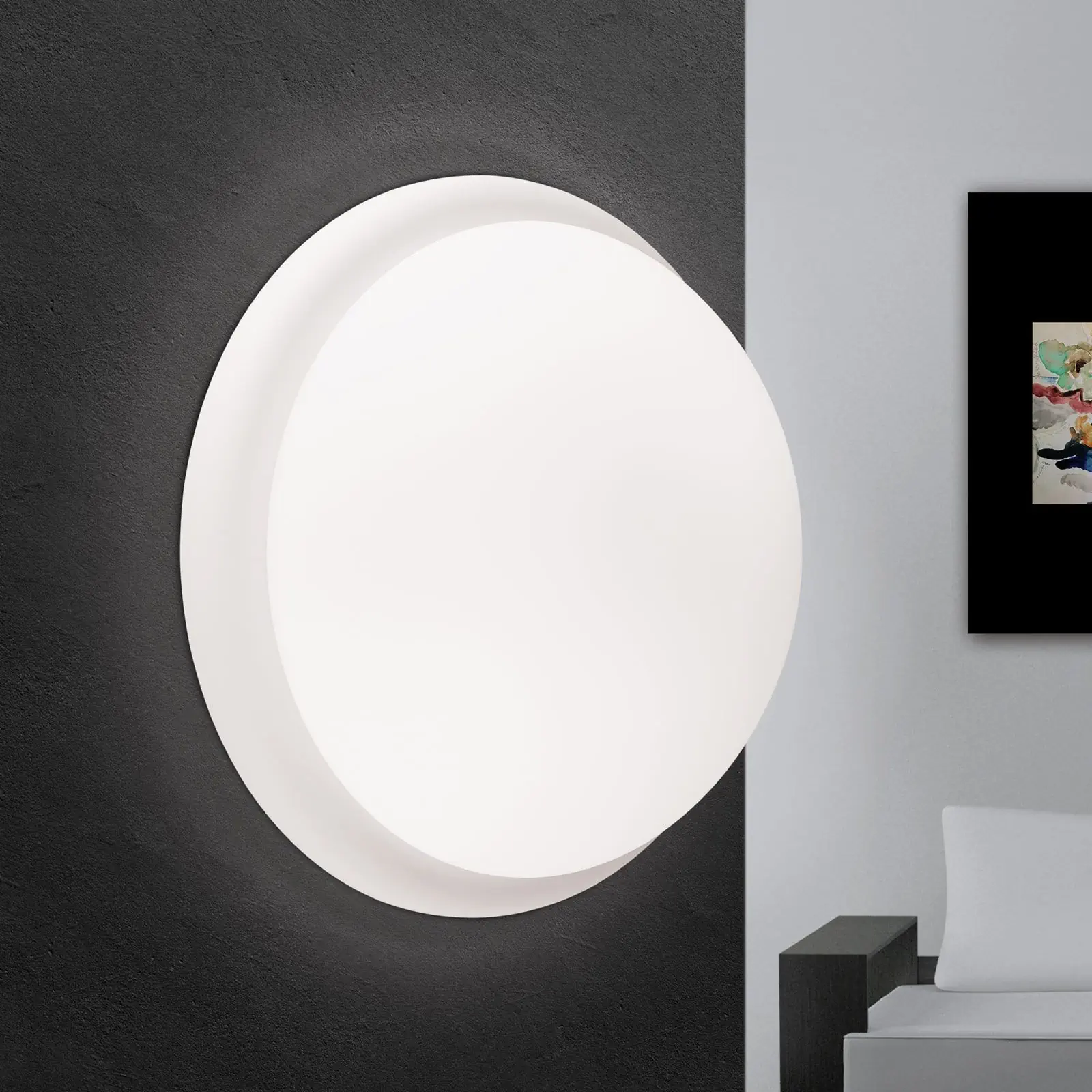 Plafonska lampa CLASSICO, bela, Ø 38 cm