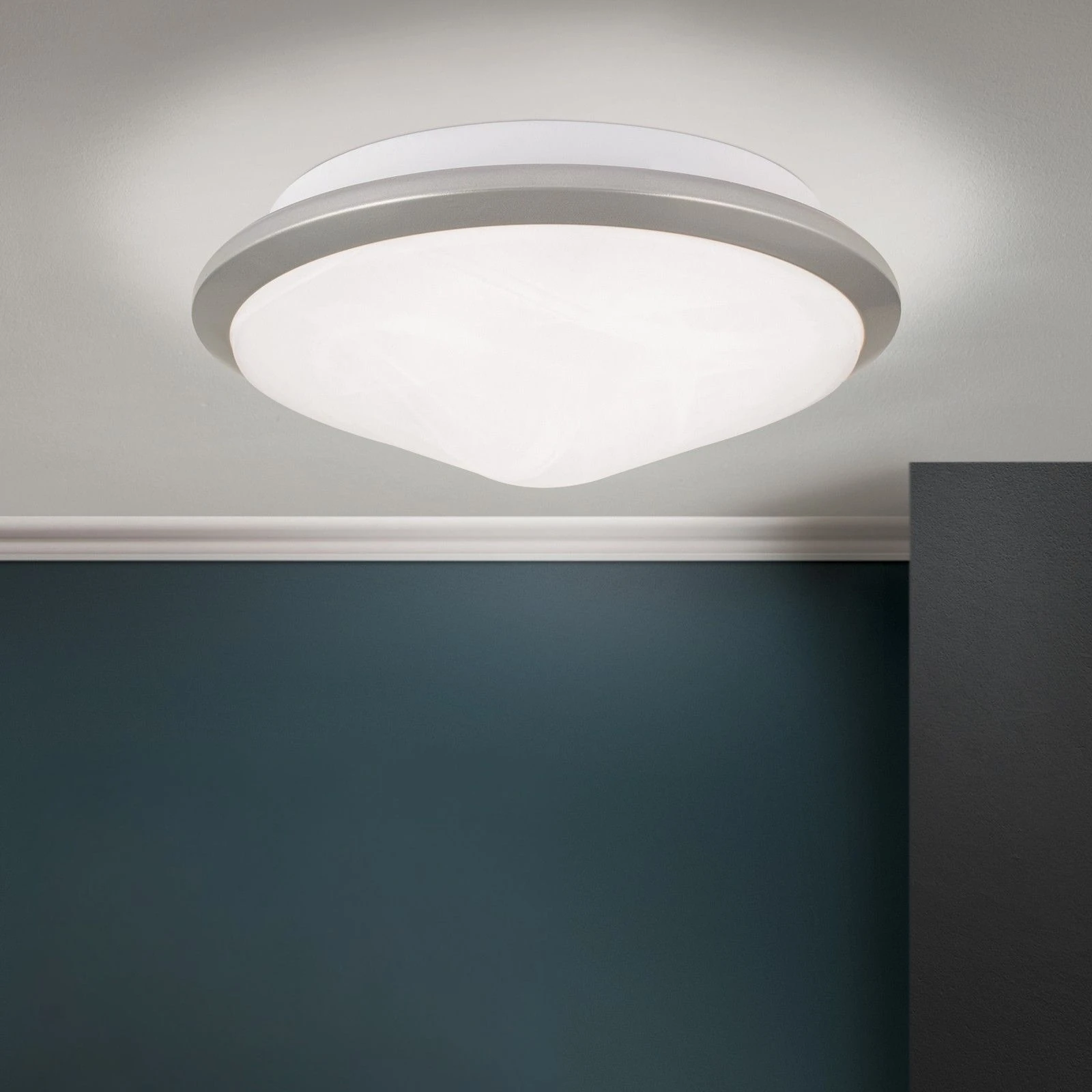 Plafonska lampa RIMA, Ø 26 cm, titan/srebro-mat