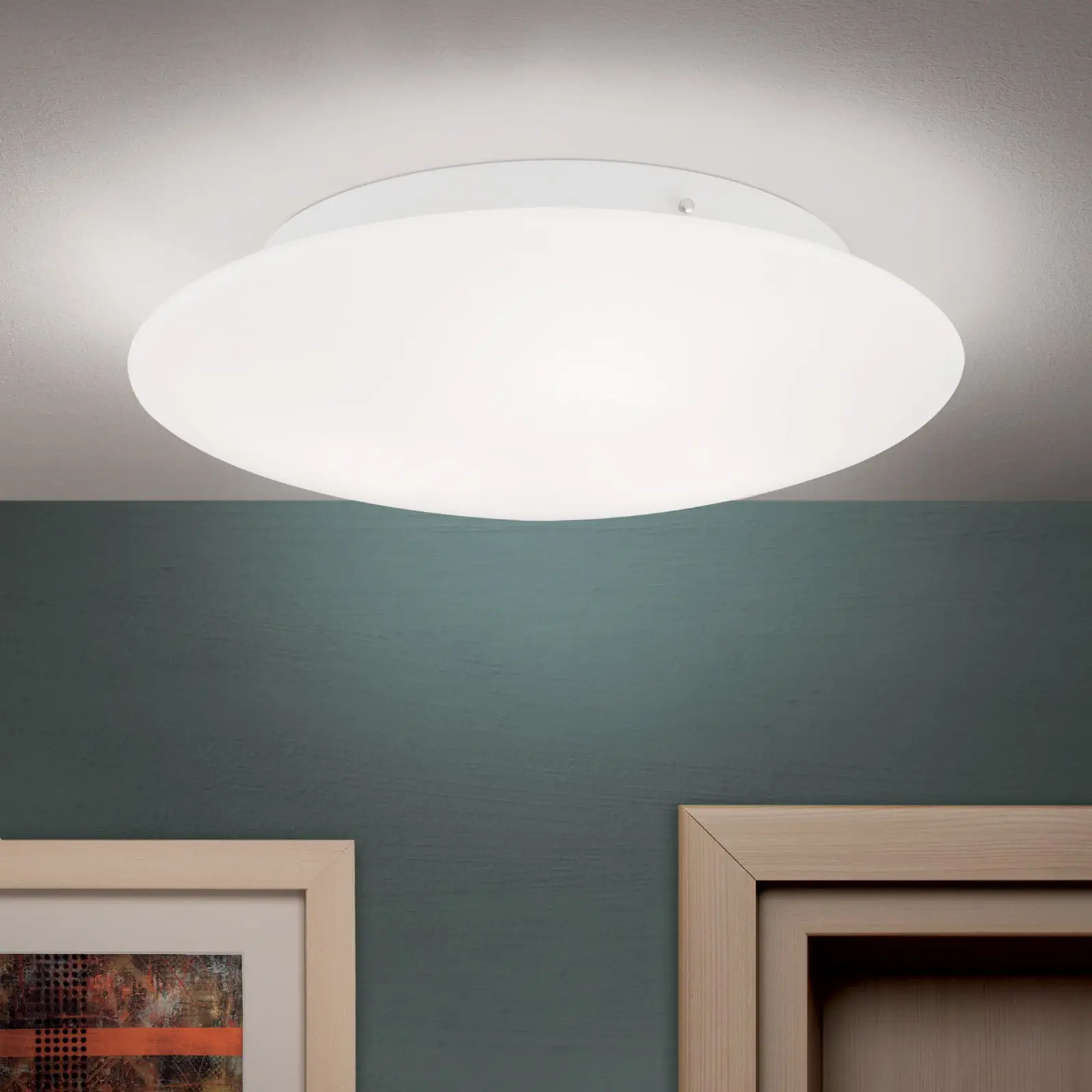 Plafonska lampa ALBA, opal, Ø 45 cm