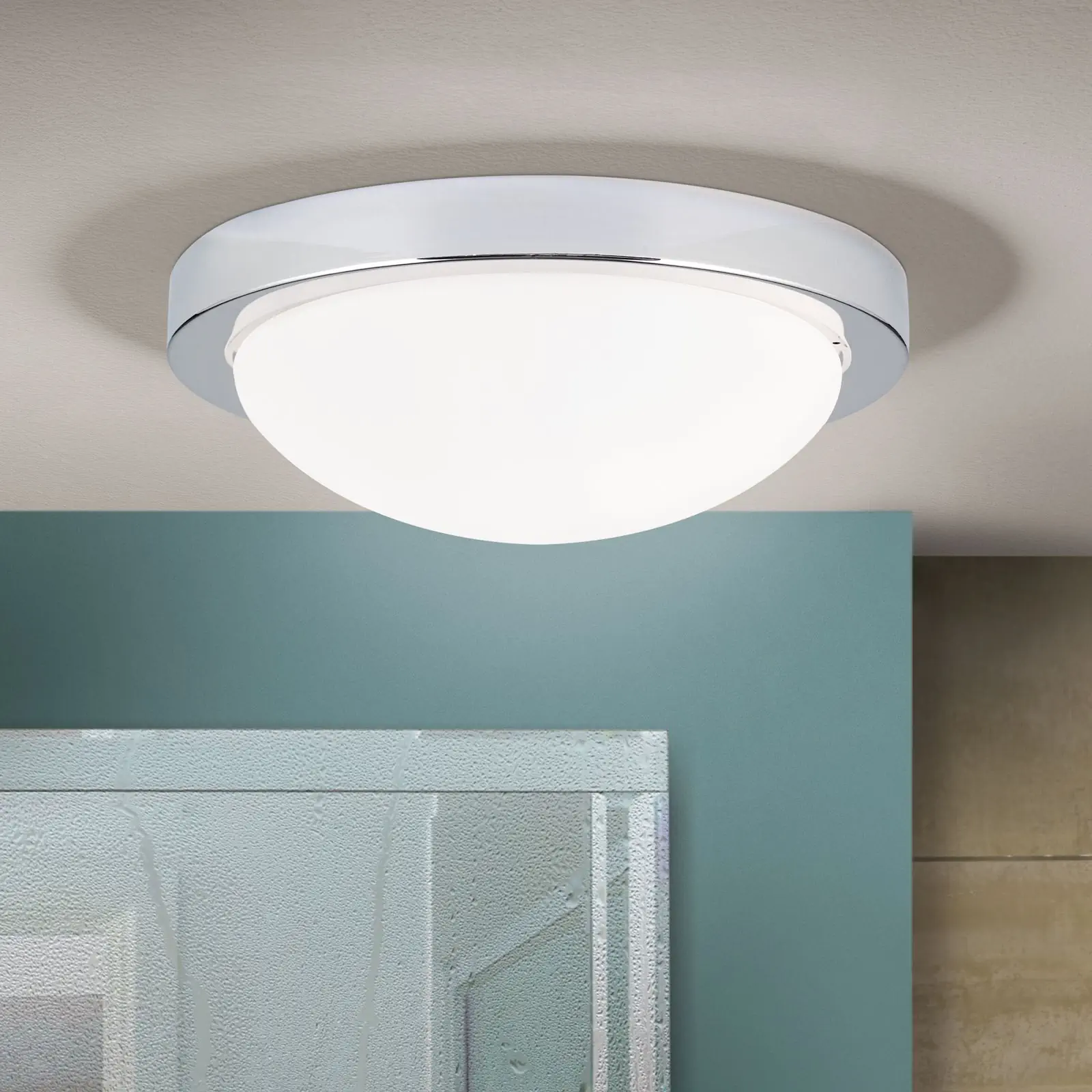 Plafonska lampa FATO, hrom, Ø 32 cm