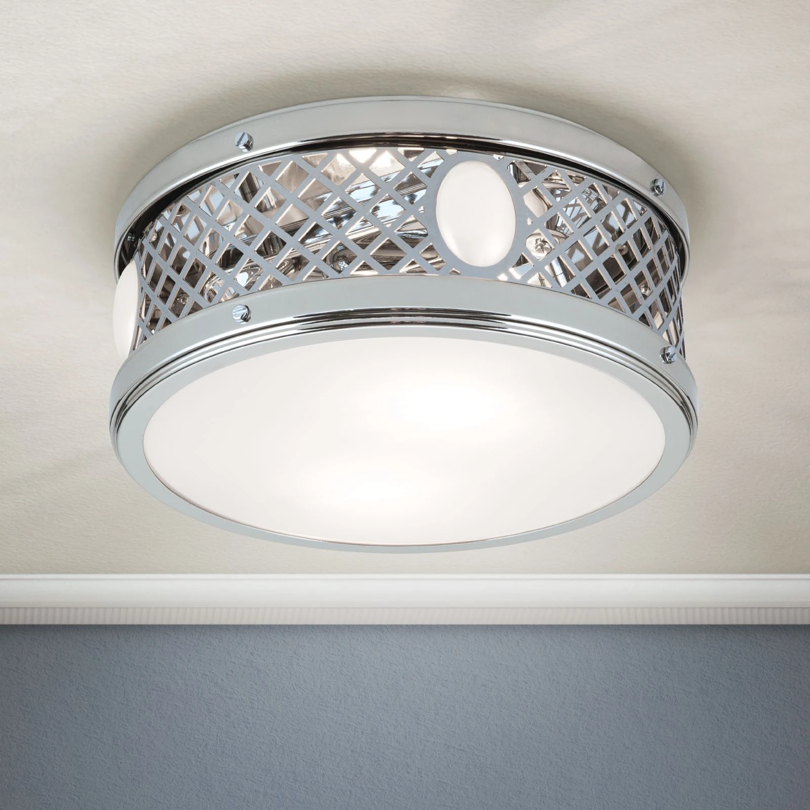 Plafonska lampa ALT WIEN, sjajni nikl, Ø 25 cm