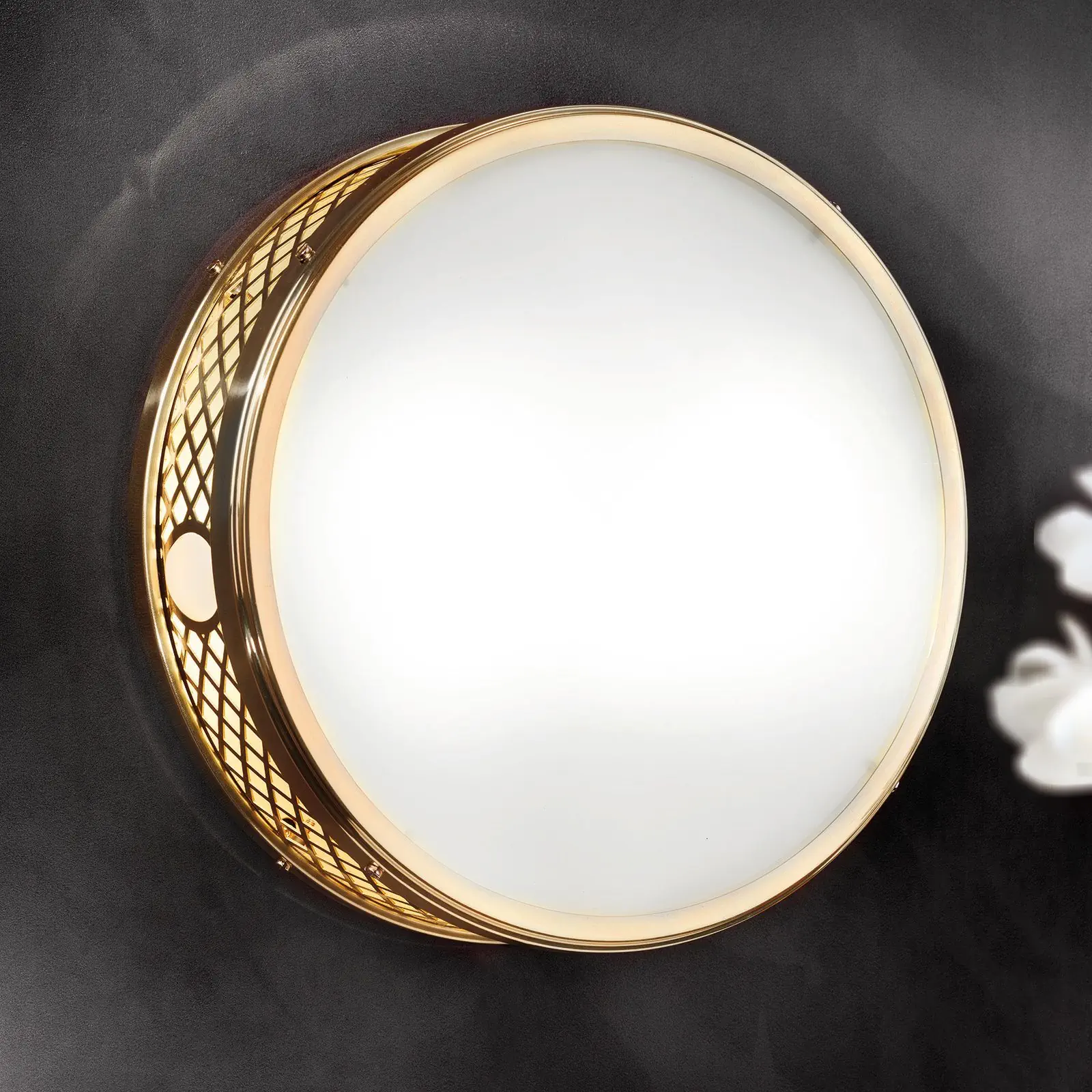 Okrugla plafonska lampa ALT WIEN, sjajni mesing, 33cm