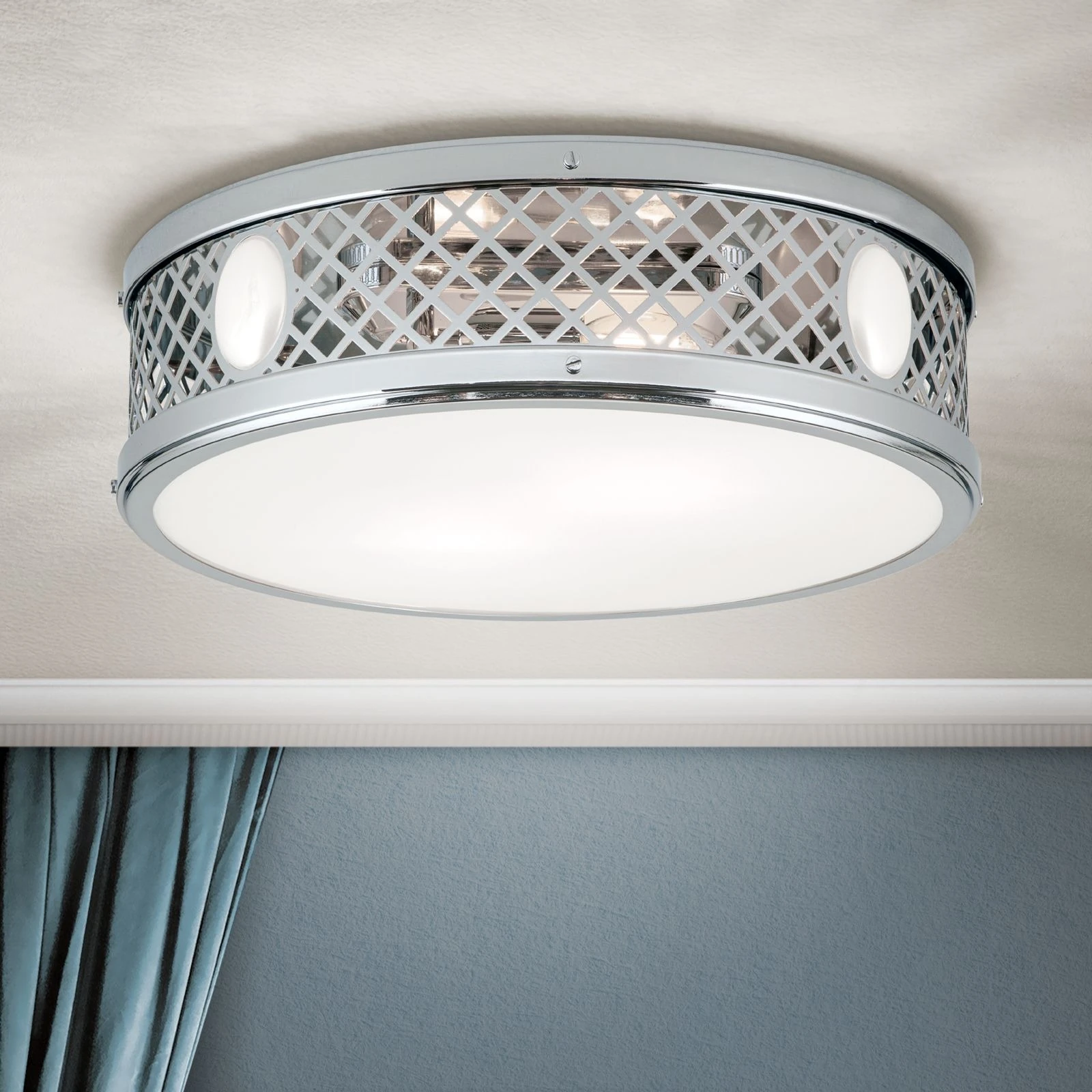 Plafonska lampa ALT WIEN, sjajni nikl, Ø 40 cm