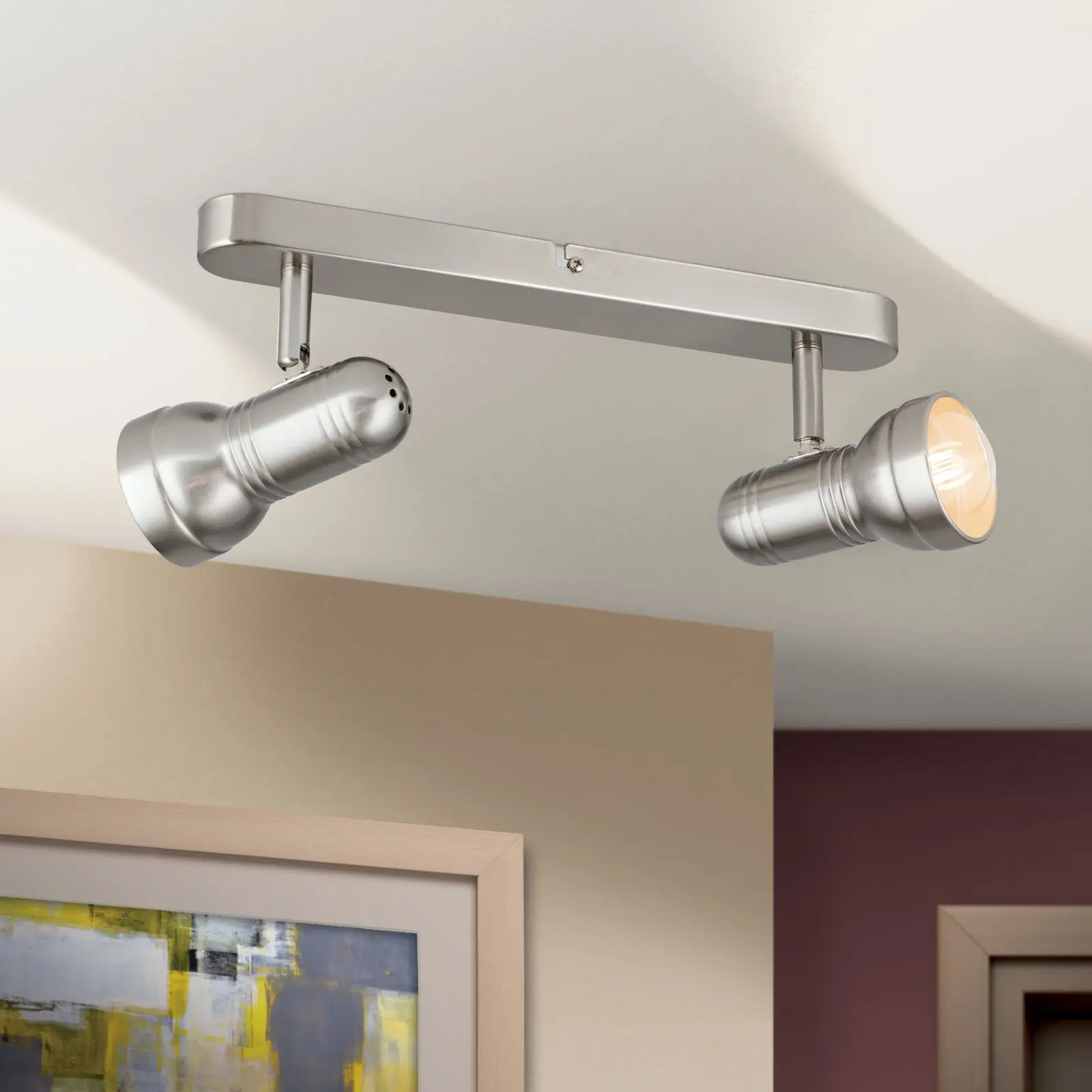 Spot Lampa WILHELM, 2 izvora svetla, satinisana