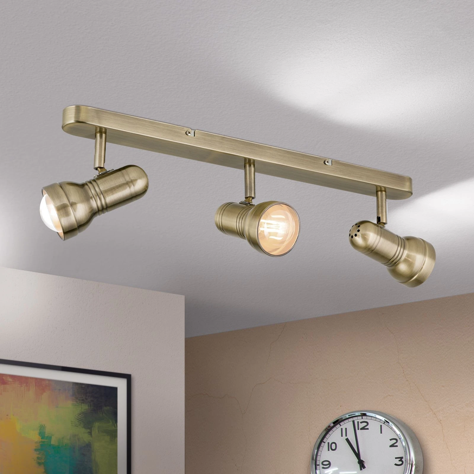 Spot lampa WILHELM, 3 glave, antik mesing