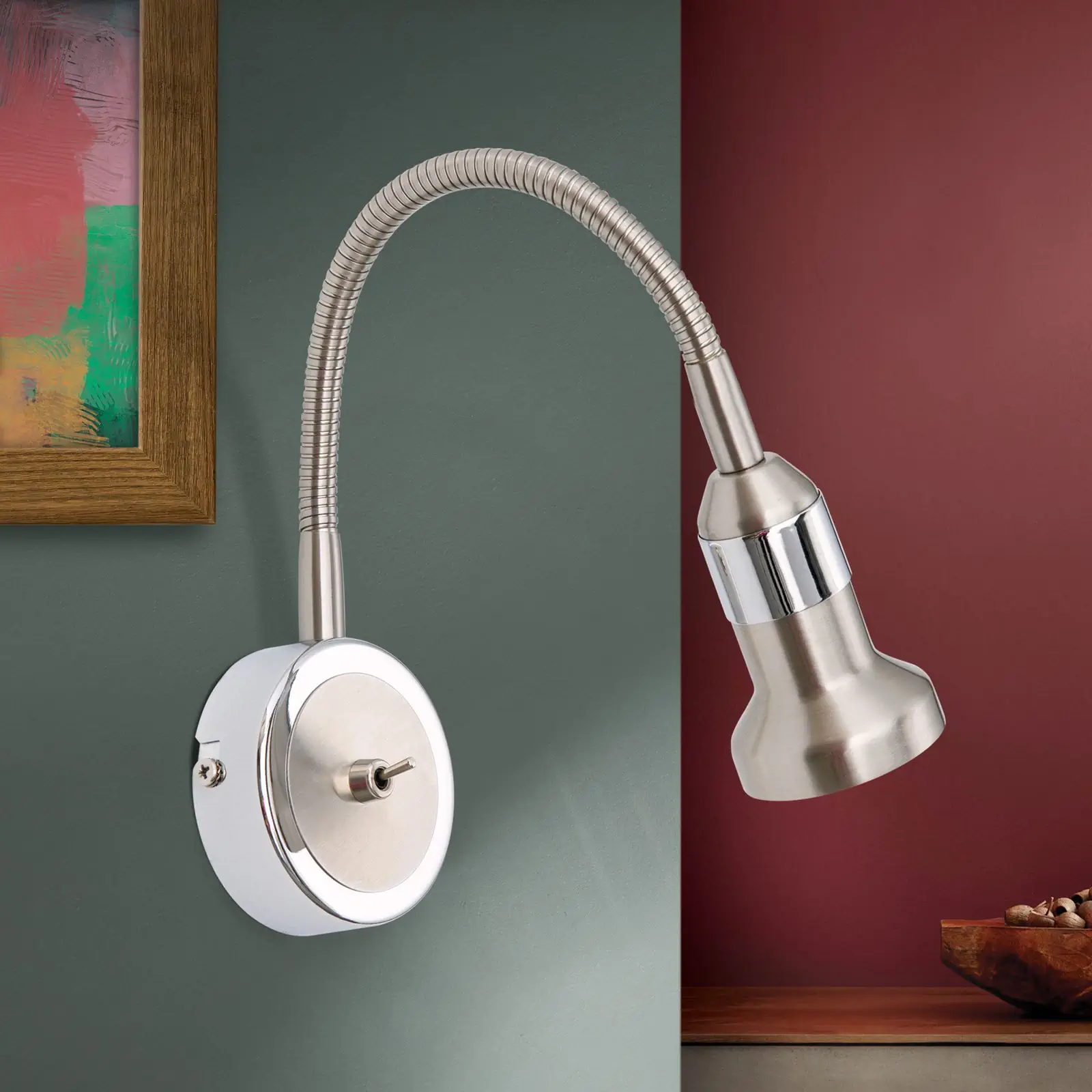 Spot lampa SEBA, 1 izvor svetla, satinisana