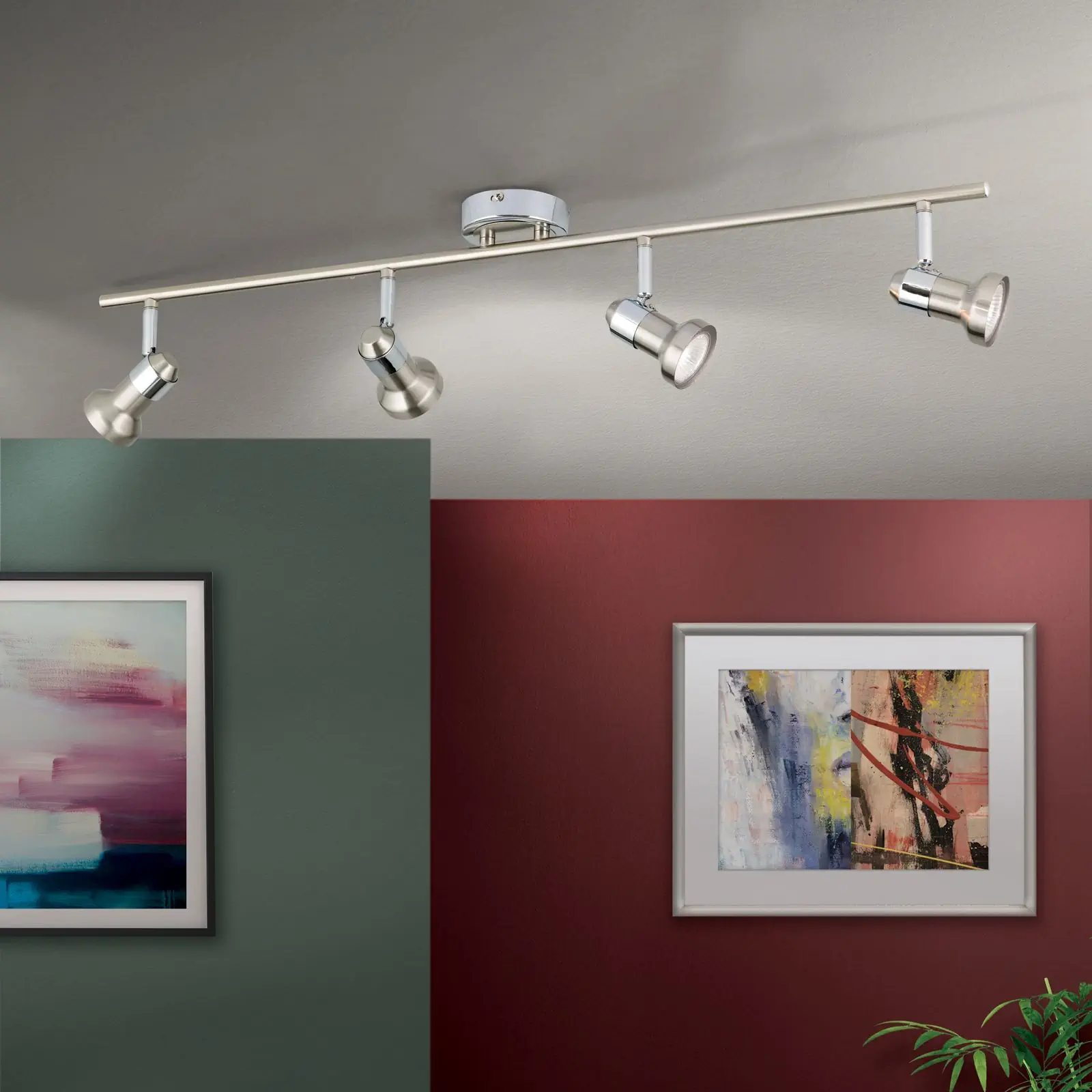 Spot lampa SEBA, 4 izvora svetla, satinsana