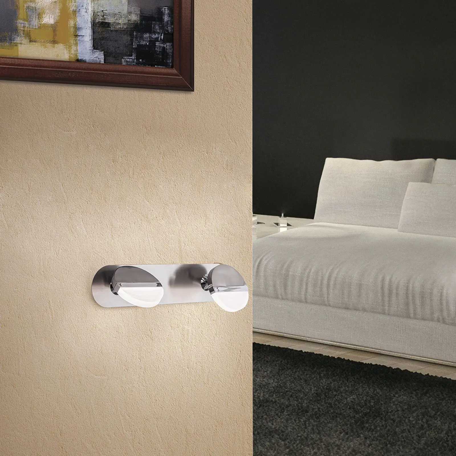 LED spot lampa FABIAN, 2 izvora svetla, saten