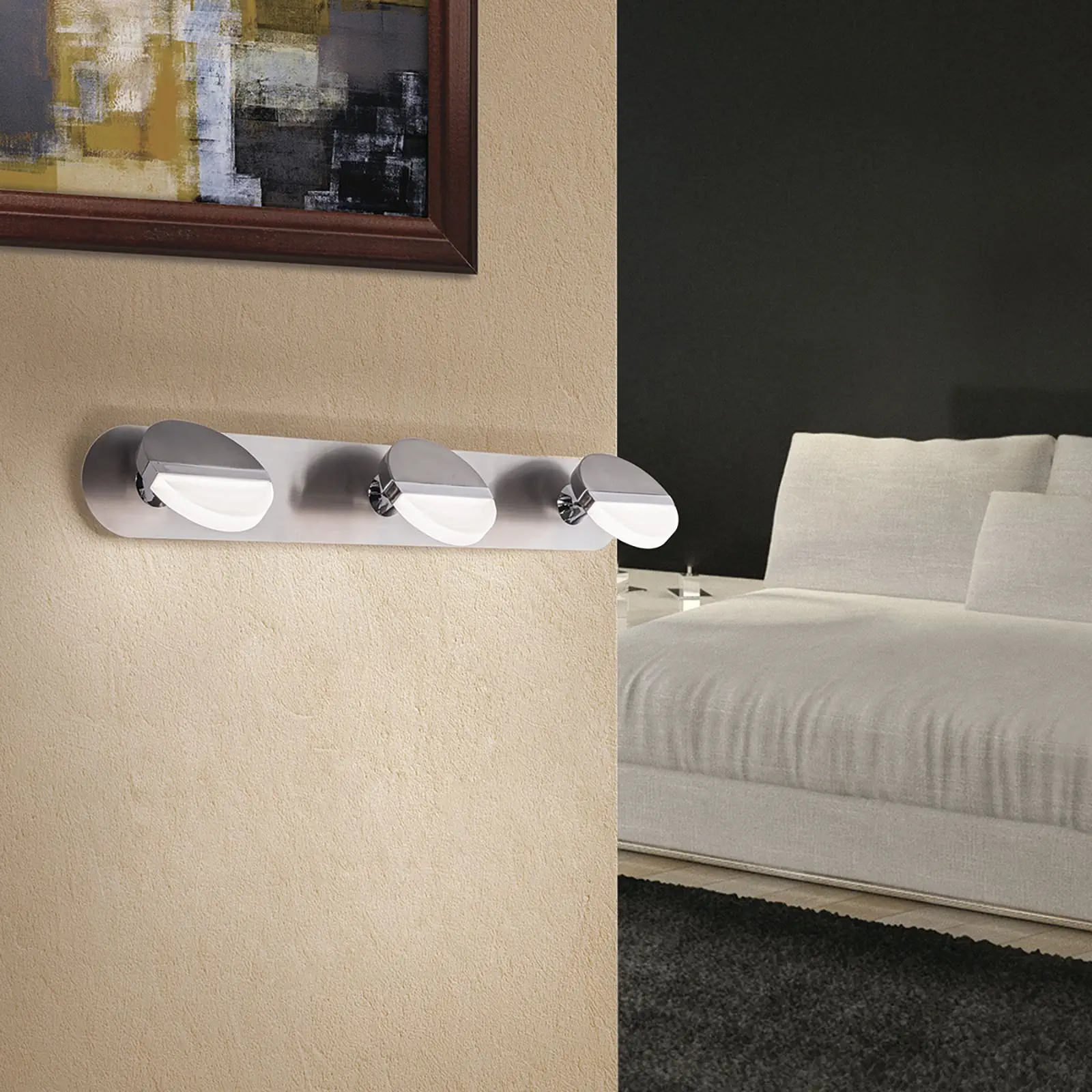 LED spot lampa FABIAN, 3 izvora svetla, satinirana