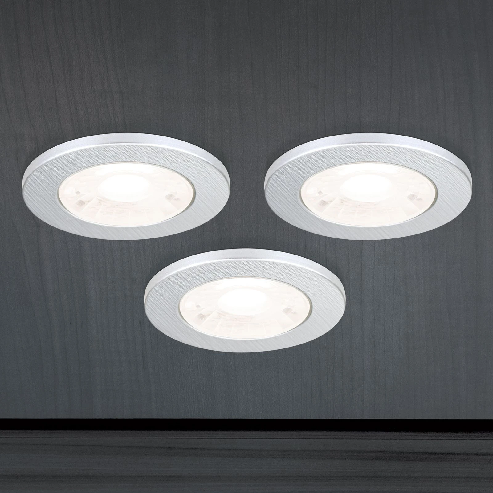 LED ugradna spot lampa ARTIST, sa 1 izvorom svetla, srebrna, set od 3 komada