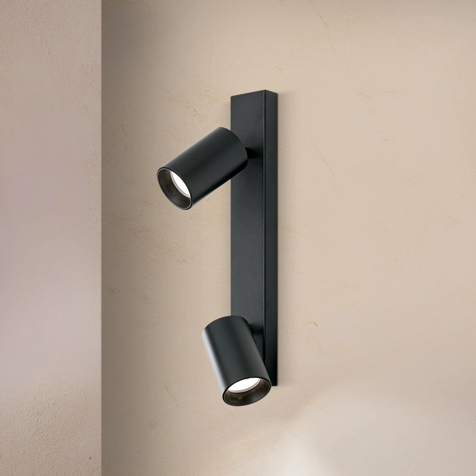 Spot lampa SEAN, 2 izvora svetla, Crna