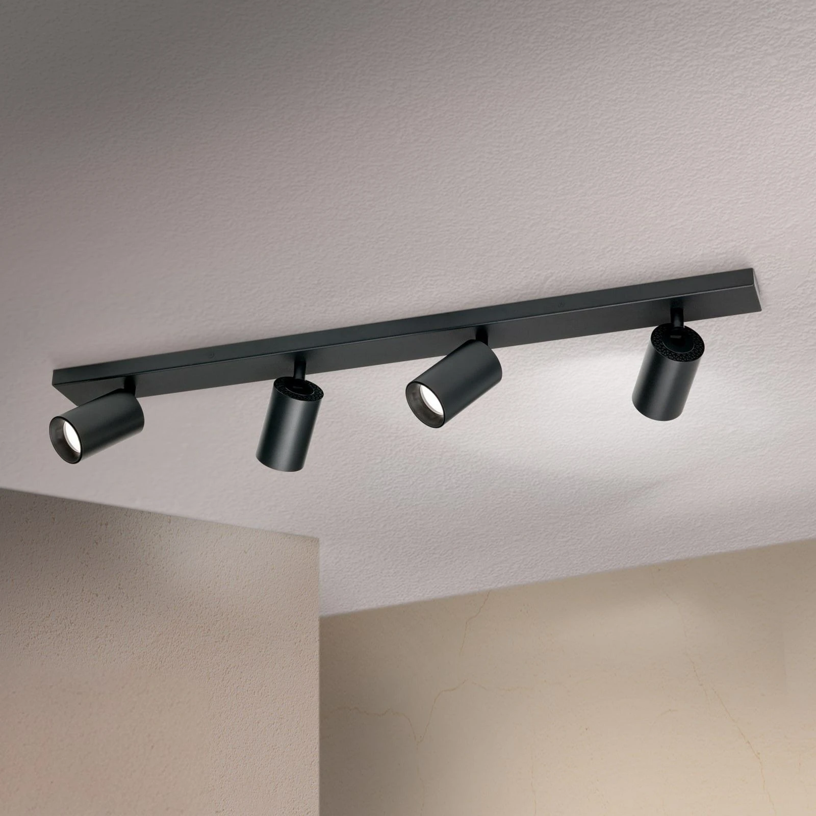 Spot lampa SEAN, 4 izvora svetla, Crna