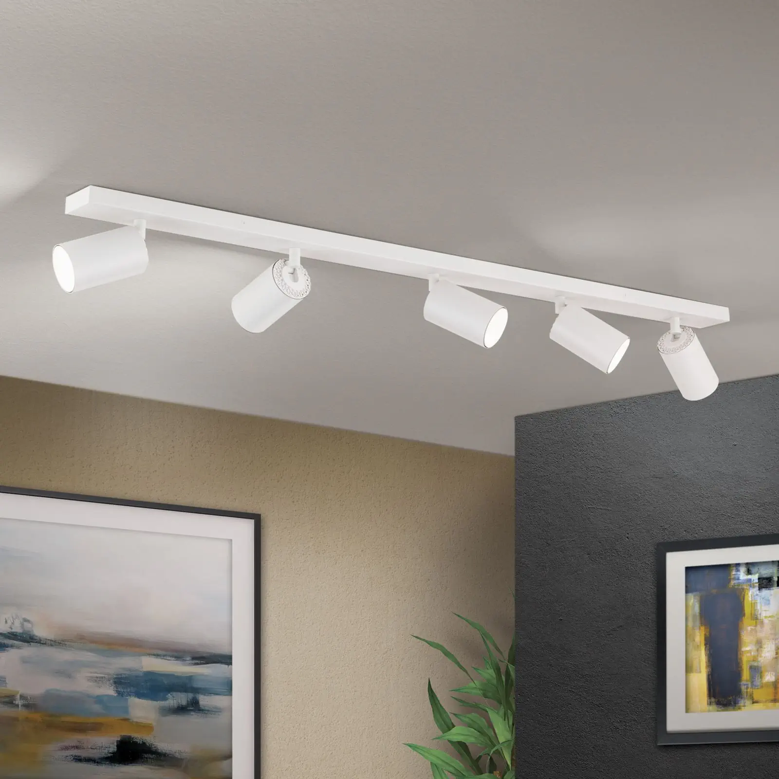 Spot lampa SEAN, 5 izvora svetla, bela