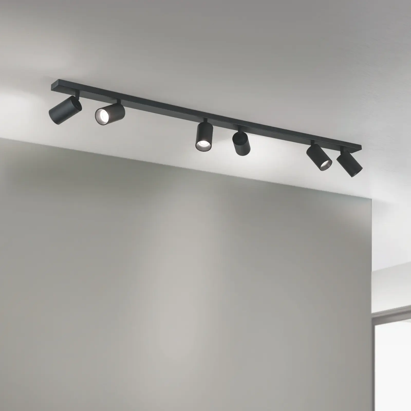 Spot lampa SEAN, 6 izvora svetla, crna