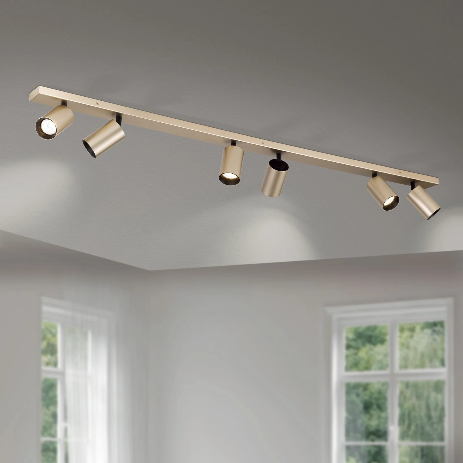 Spot lampa SEAN, 6 izvora svetla, mat zlato