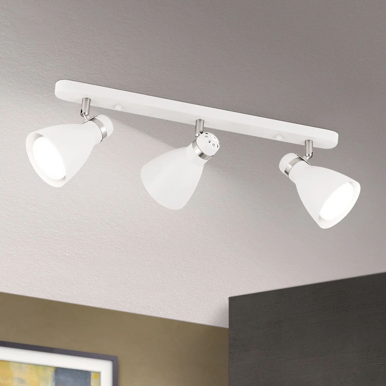 Spot lampa SCHOOL, bela, 3 izvora svetla