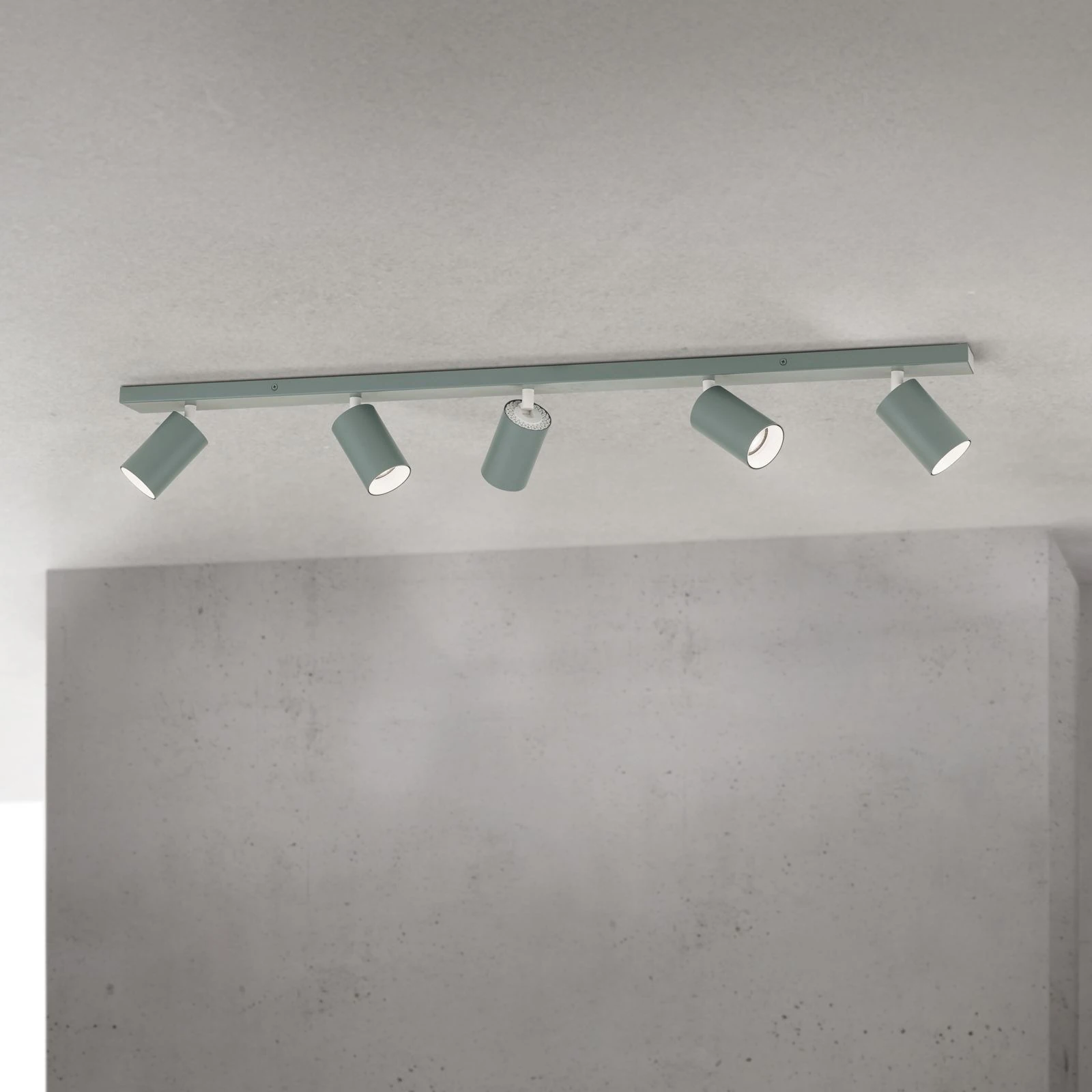 Spot lampa PENN, 5 izvora svetla, svetlo zelena