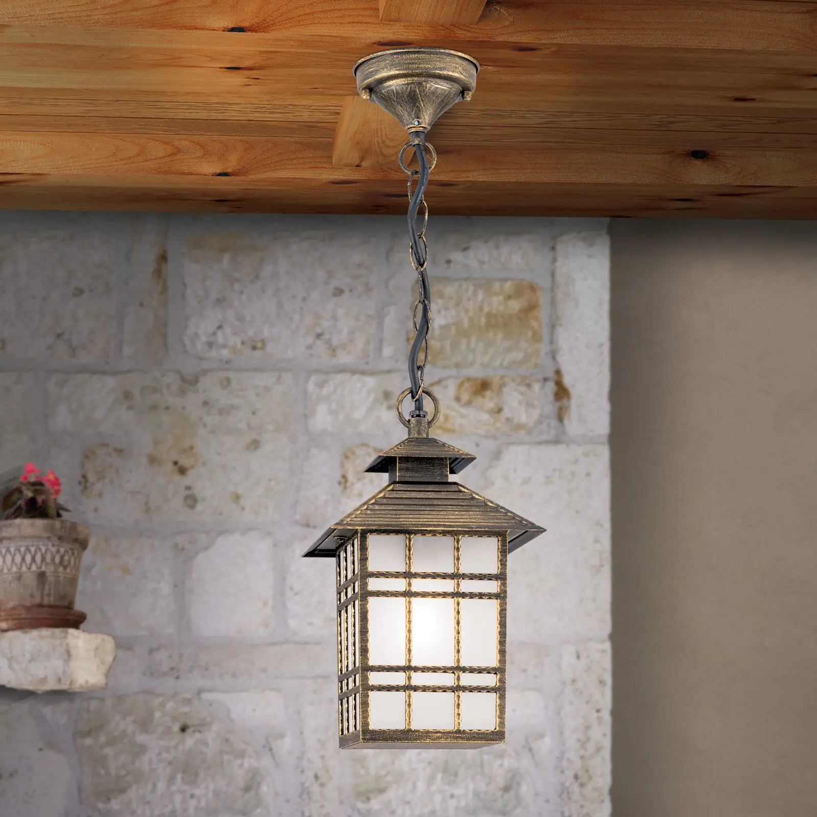 Plafonska lampa za spoljašnju upotrebu KIKO, patina