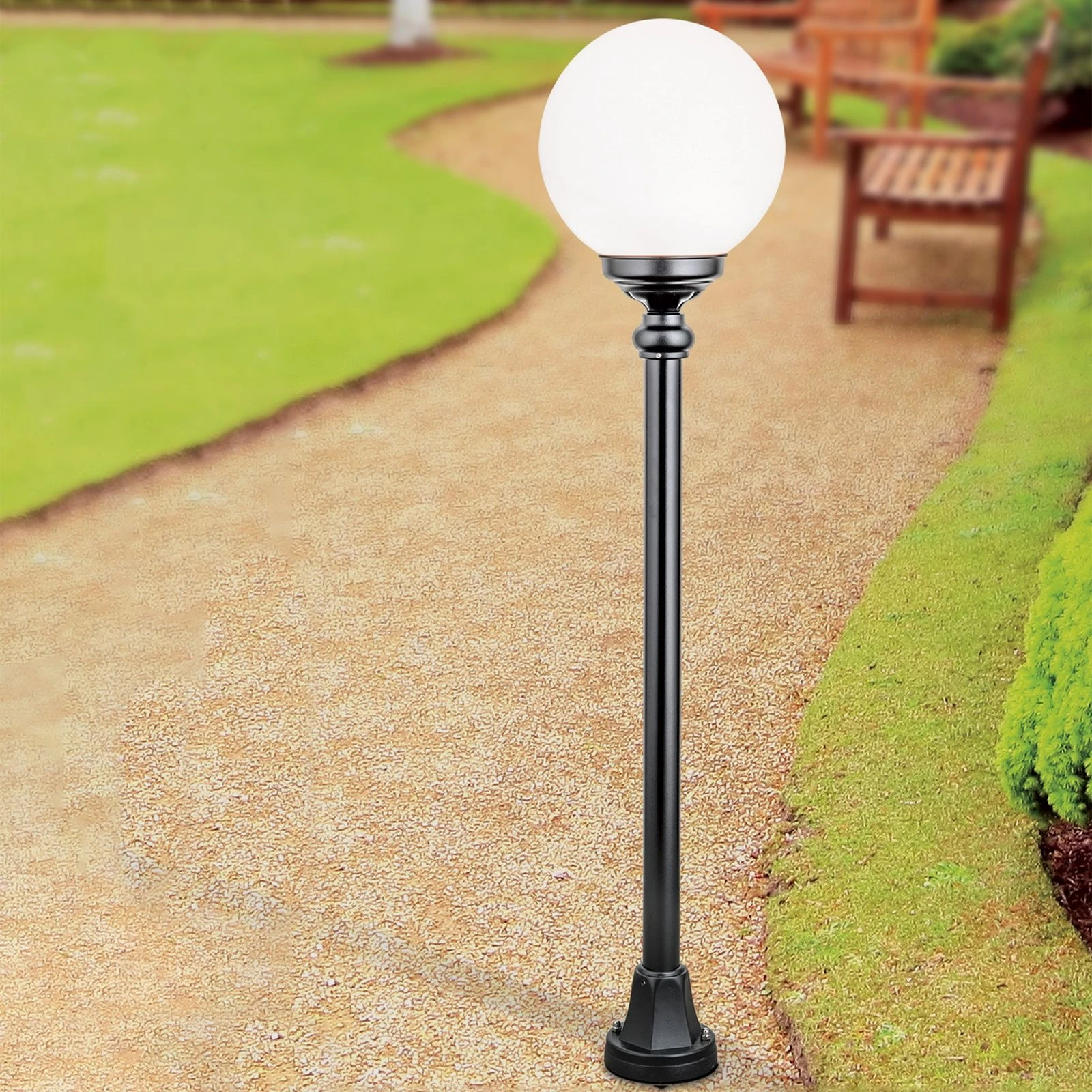 Spoljašnja stazna lampa REIKA, crna, H110cm