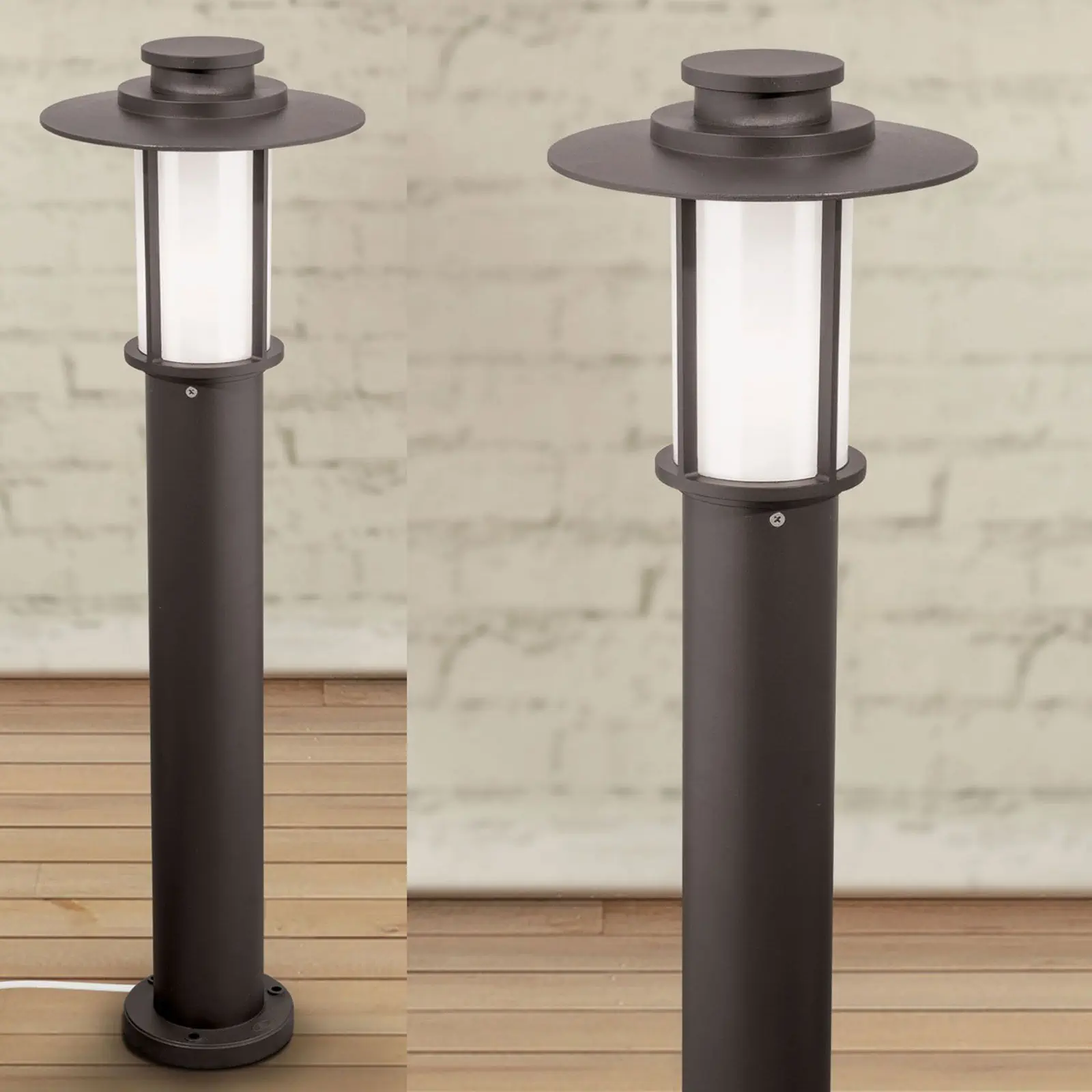 Spoljašnja stazna lampa TEIKO, moka, H80 cm