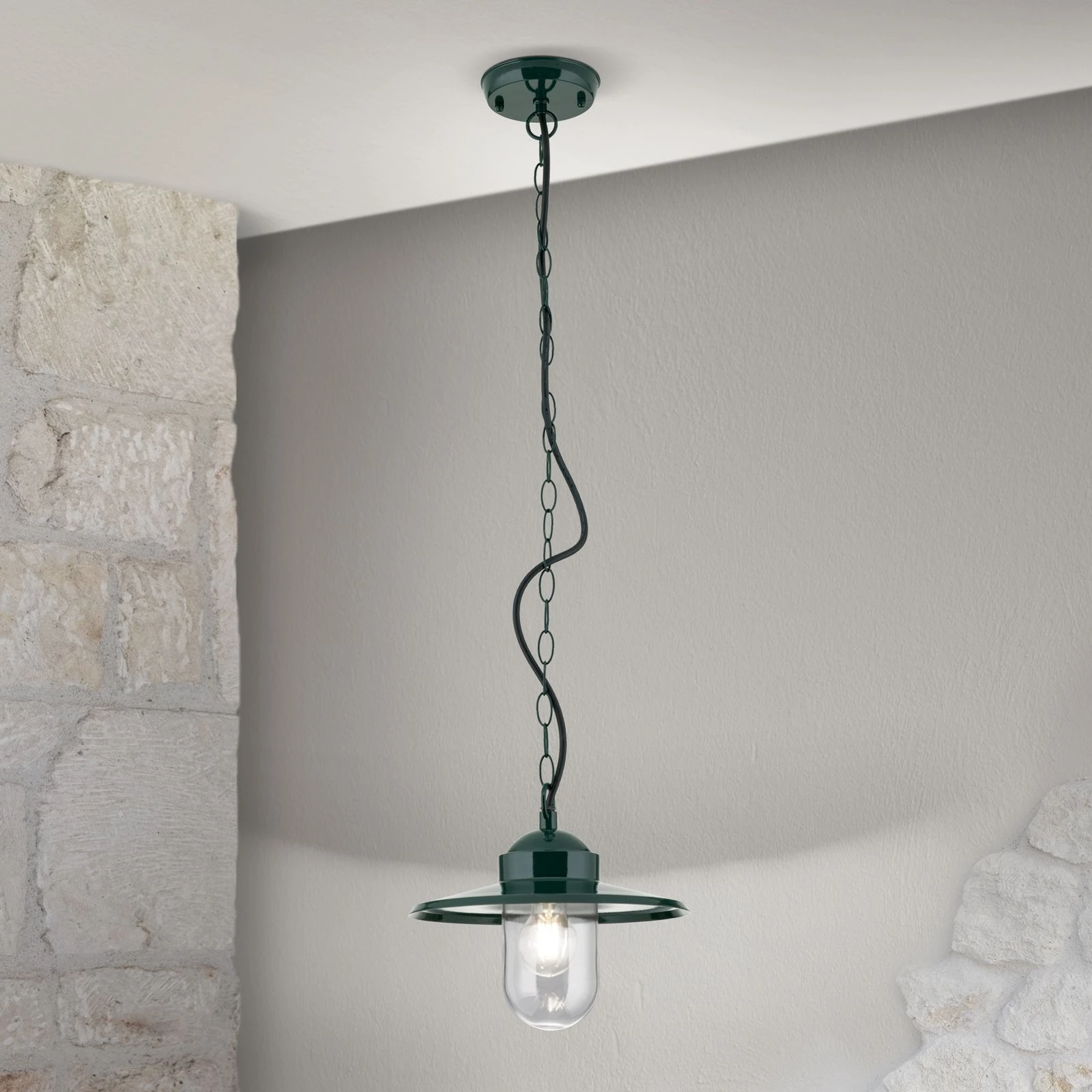 Spoljašnja viseća lampa EDWARD, zelena