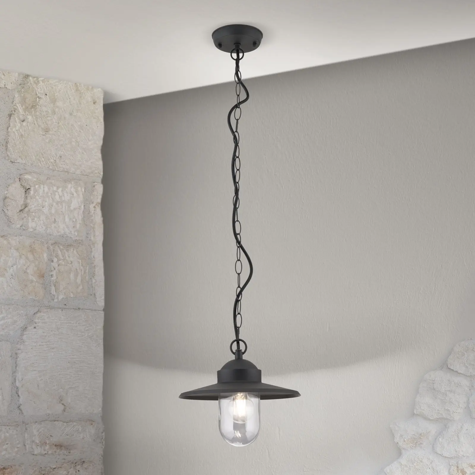 Spoljašnja viseća lampa EDWARD, antracit