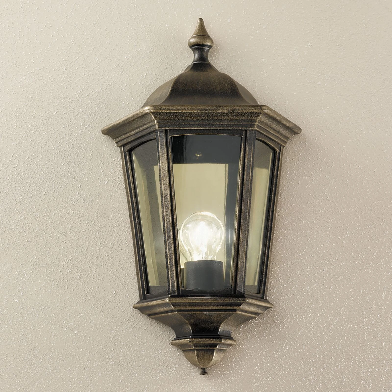 Spoljašnja zidna lampa PUCHBERG, crno-zlatna