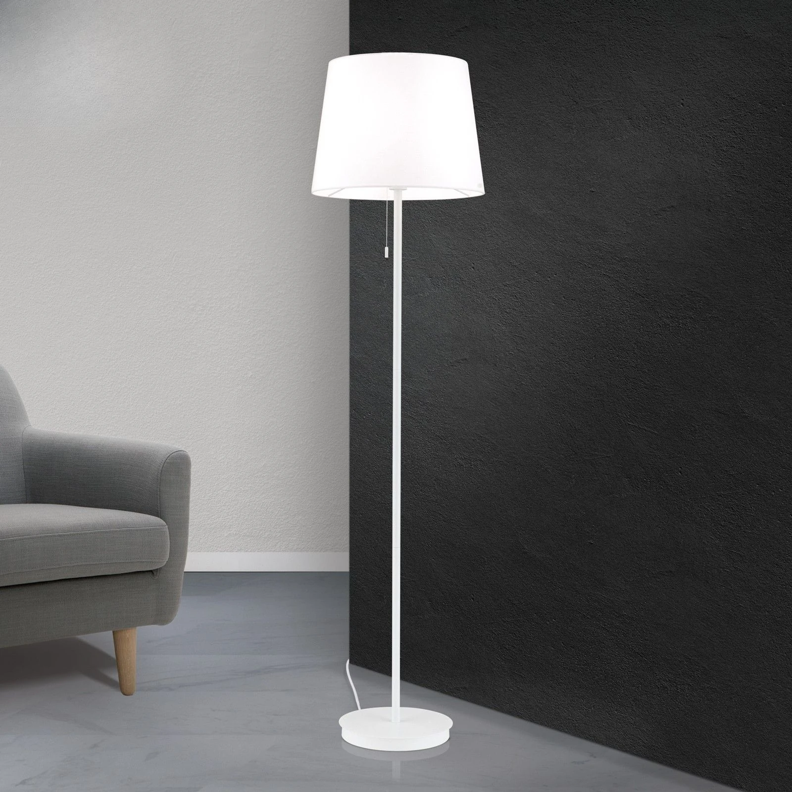 Podna lampa LUDWIG, bela završna obrada