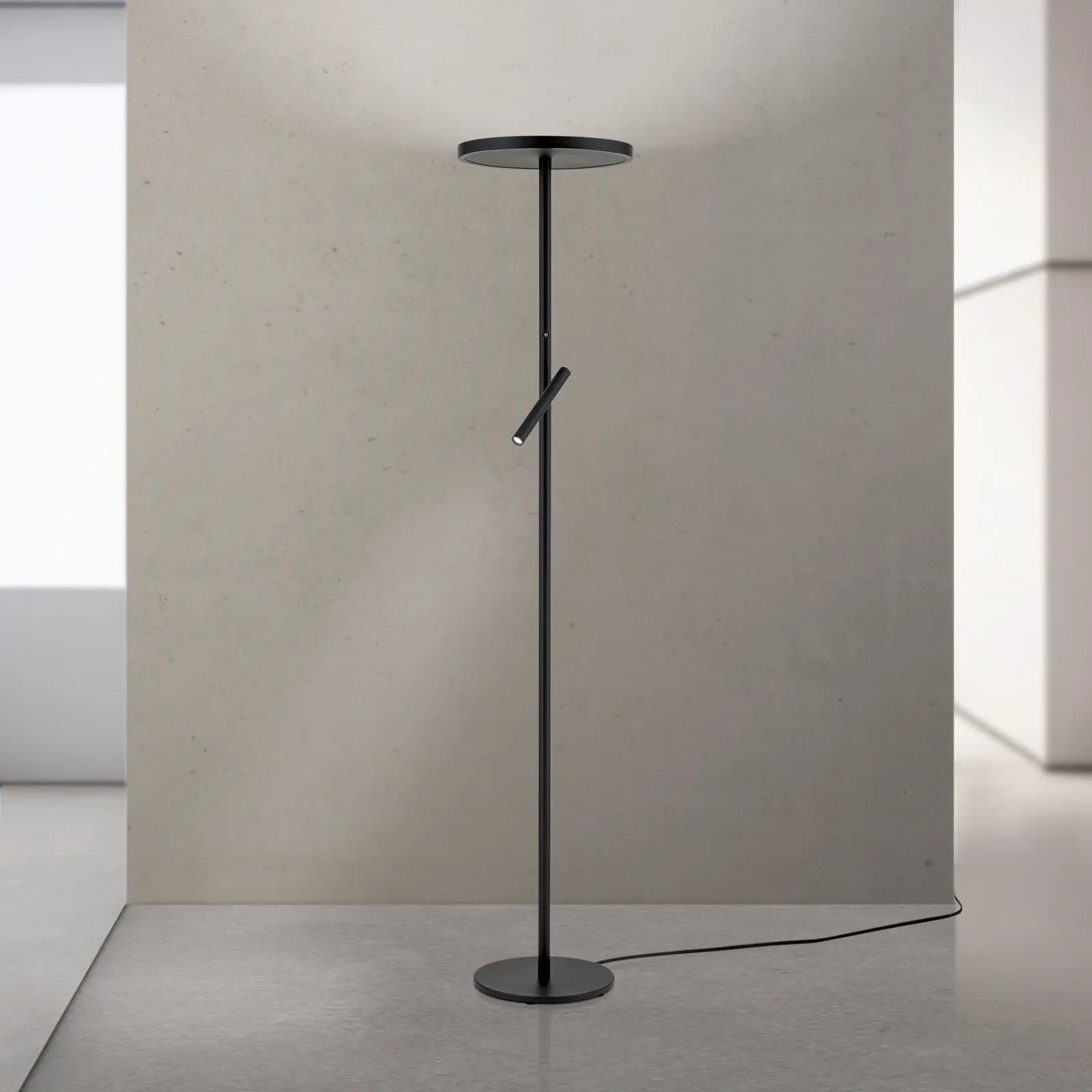 LED podna lampa TEIDE, mat crna