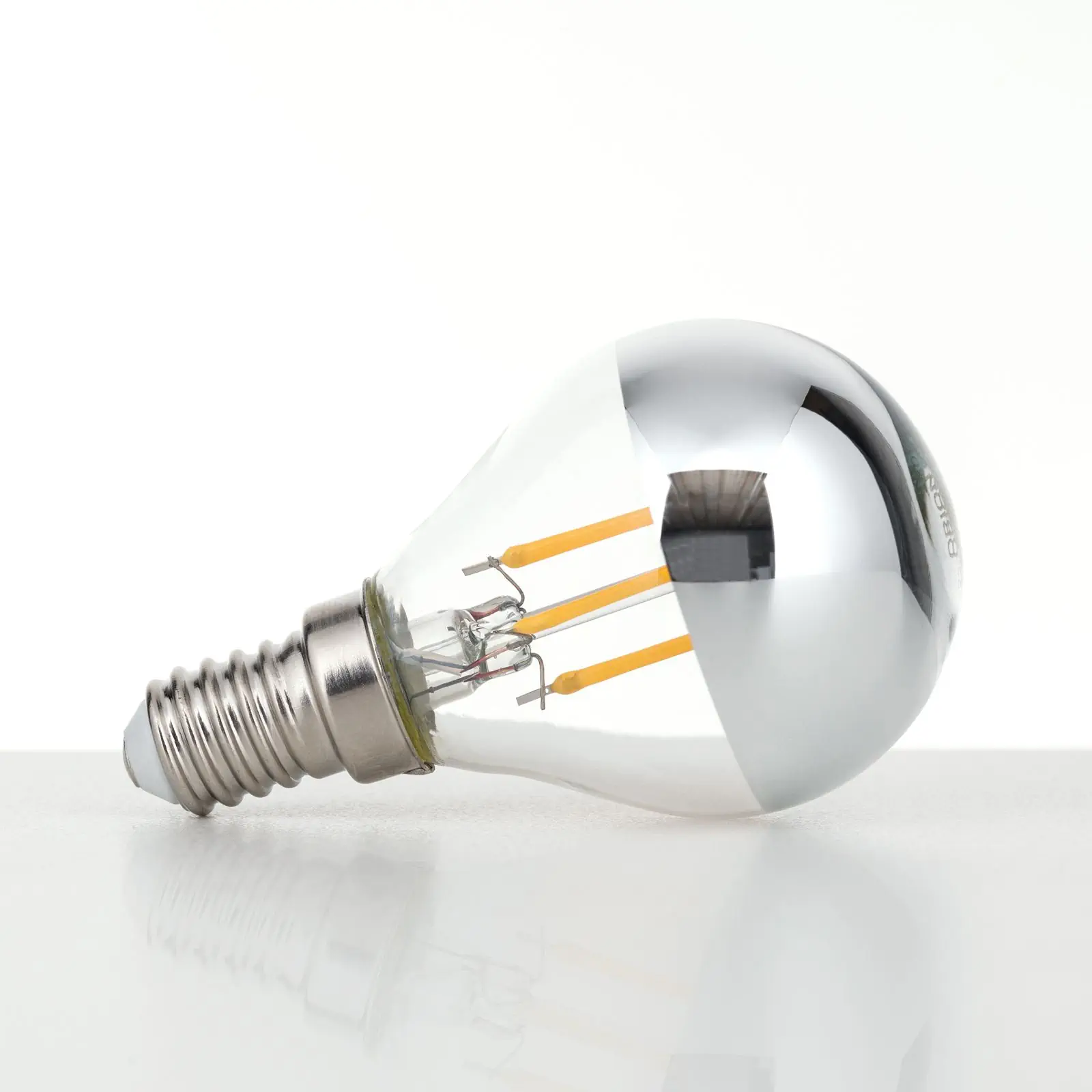 LED sijalica sa ogledalnom glavom u obliku sijalice, E14, 4W, srebrna