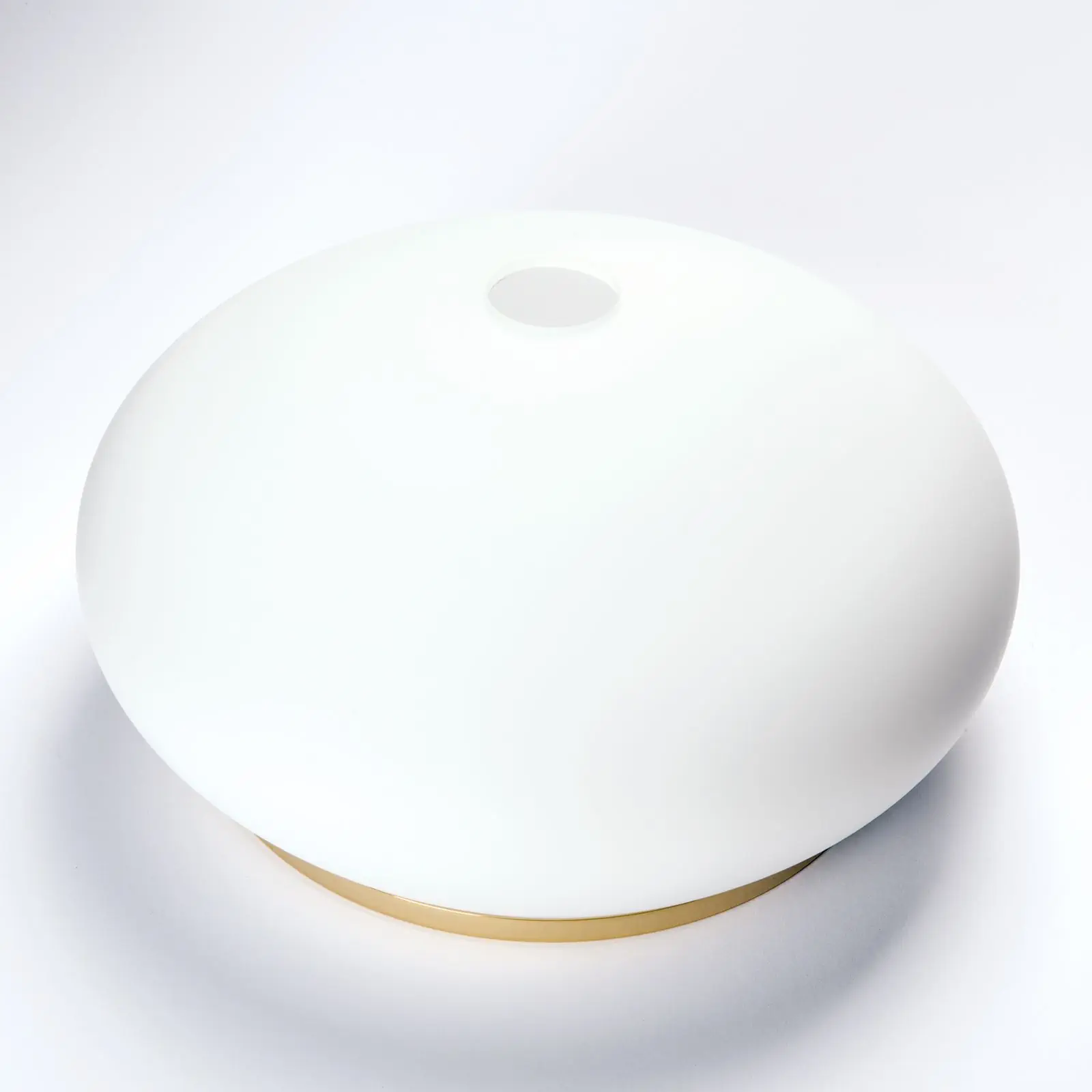 Stakleni abažur EMPIRE 385, Ø 240 mm, opal mat sa zlatnim prstenom