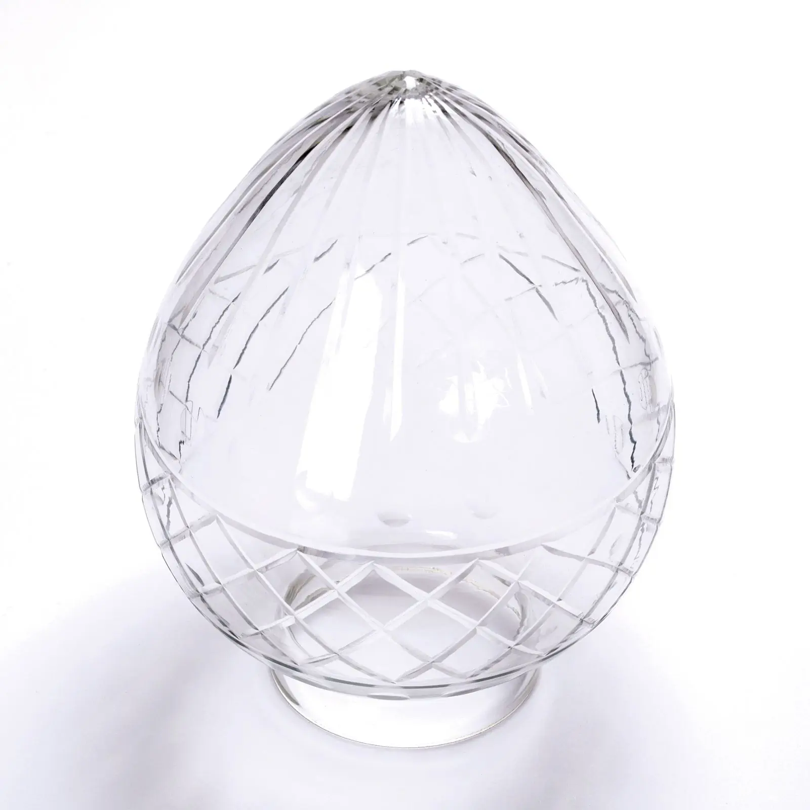 Stakleni abažur BUDAPEST 411, Ø 135 mm, transparentno polirano dekor