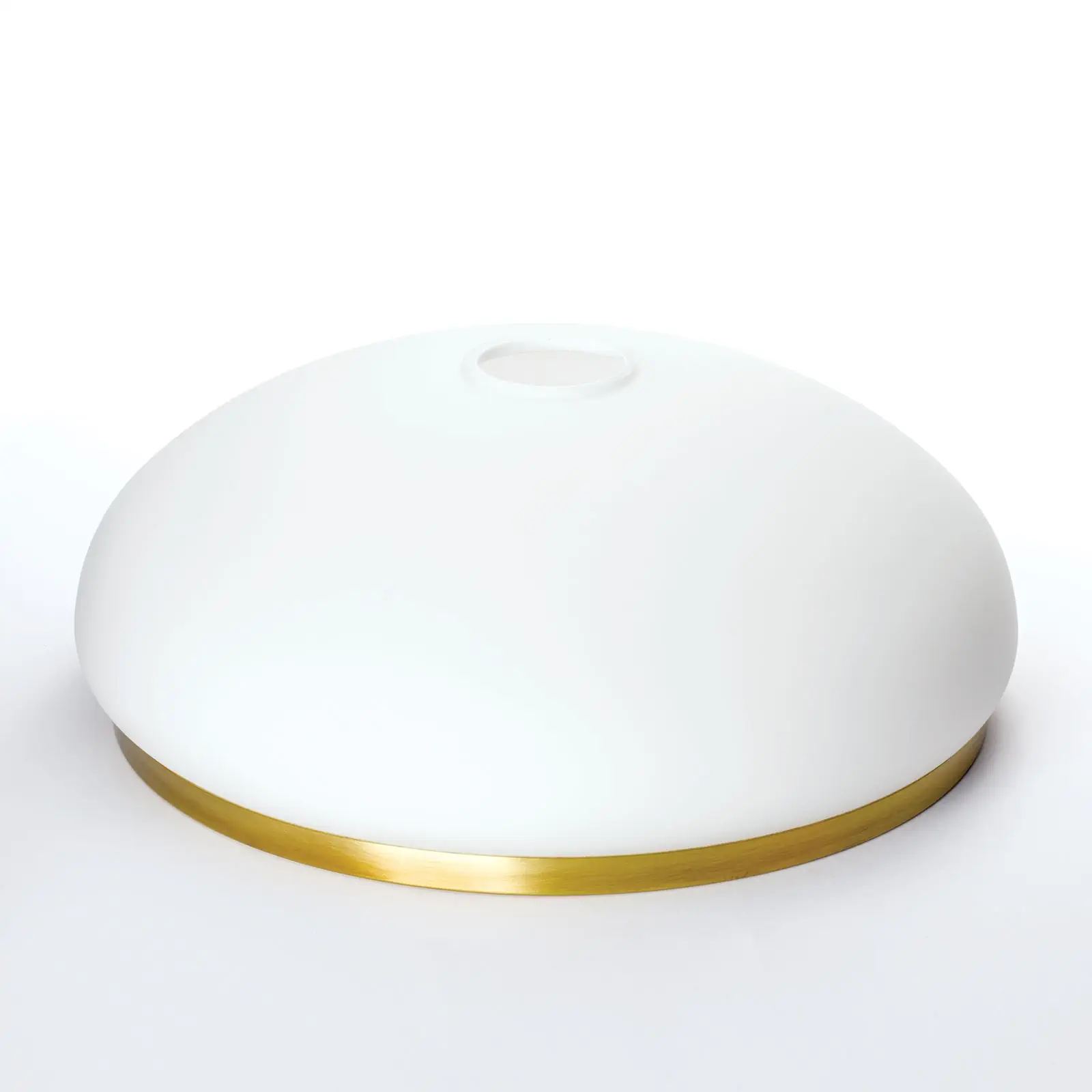 Stakleni abažur LANDHAUS 413, Ø 260 mm, opal mat sa mesinganim prstenom