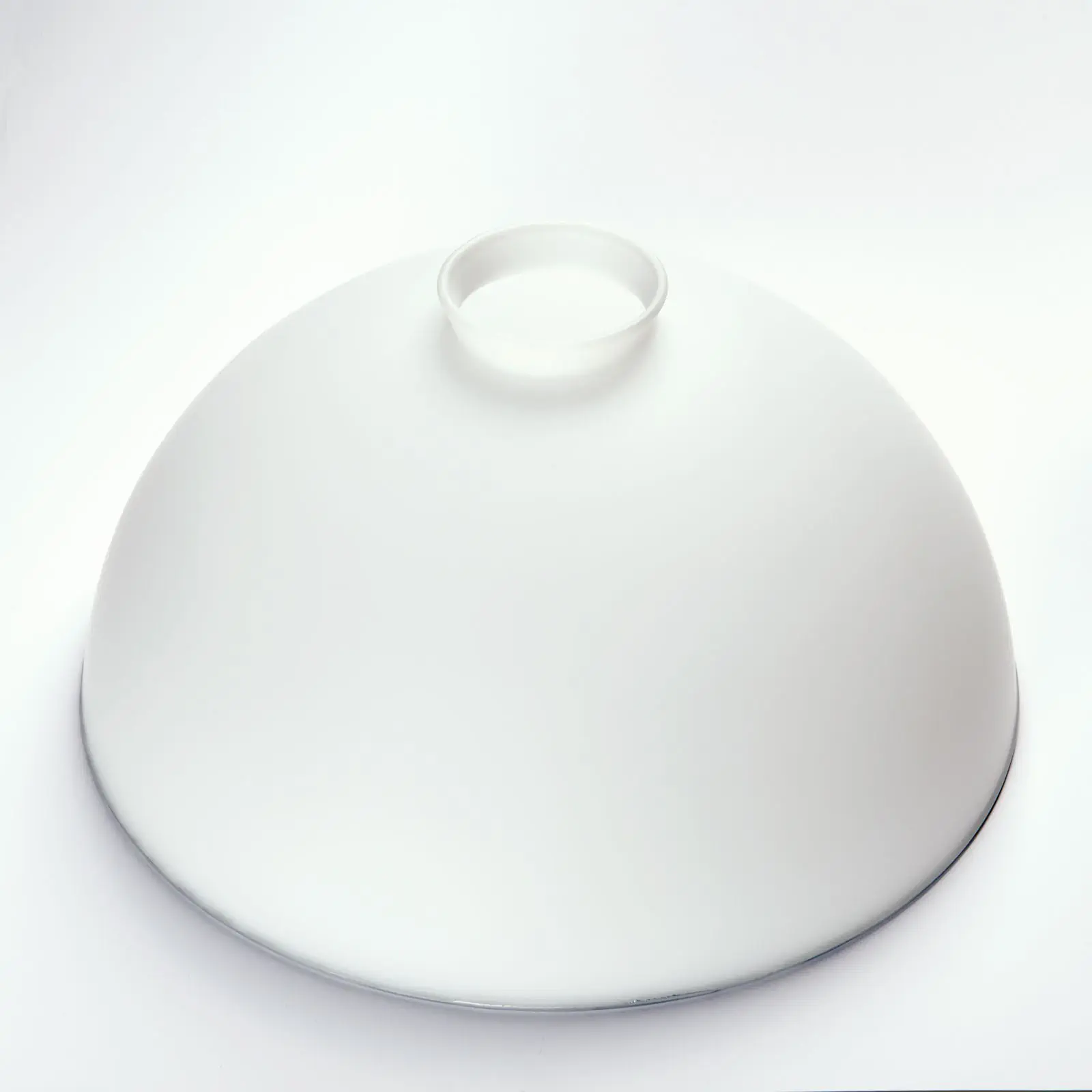 Stakleni abažur LANDHAUS 434, Ø 350 mm, opal mat sa srebrnim prstenom