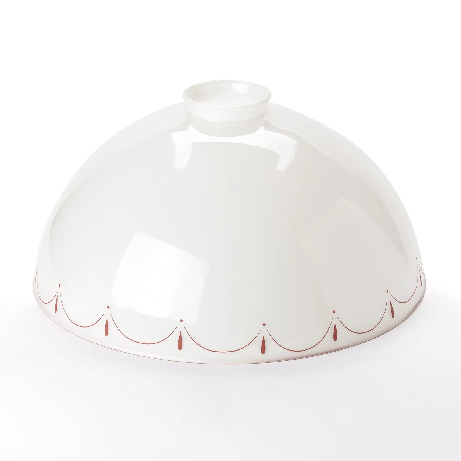 Stakleni abažur 434, Ø 350 mm, opal vinsko crvena