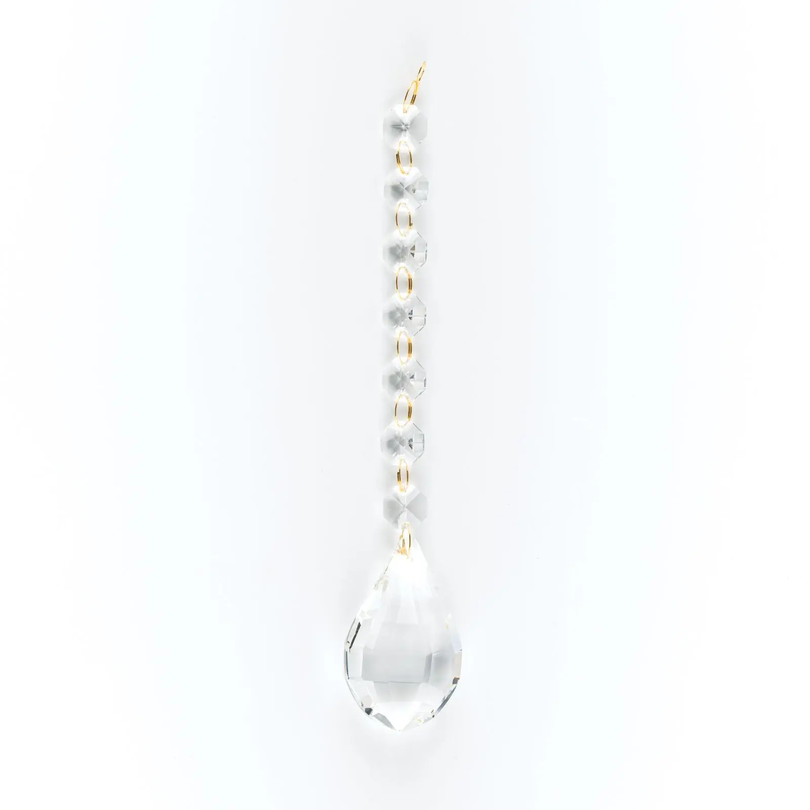 Kristal za luster, 7 oktagona i 1 badem, transparentni