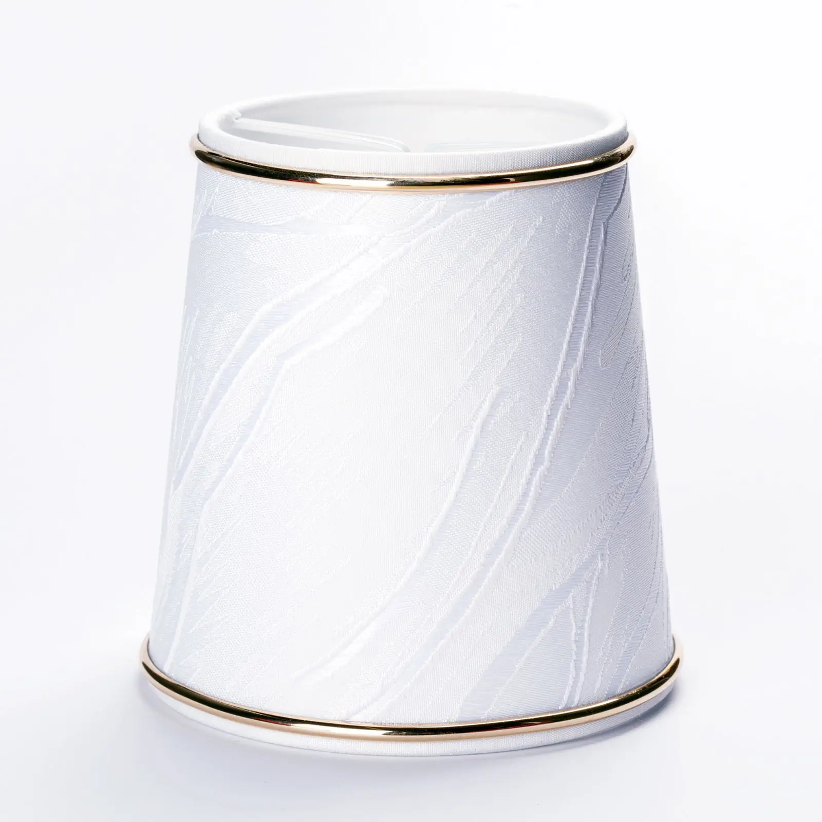 Abažur sa kopčom 4401, Ø 100 mm, beli dekor