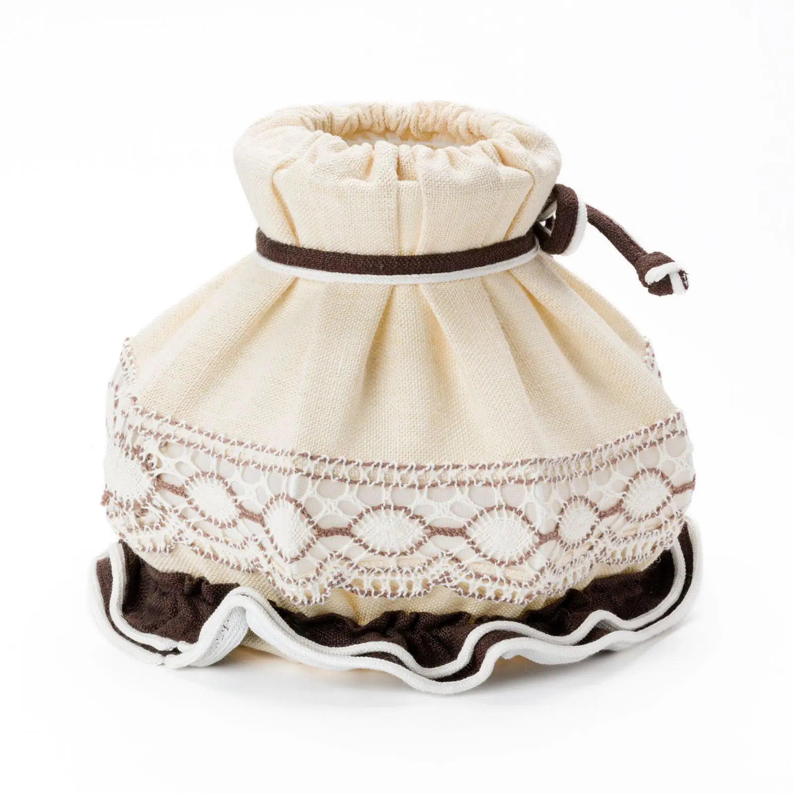 Tekstilni abažur K/18 cm, braon