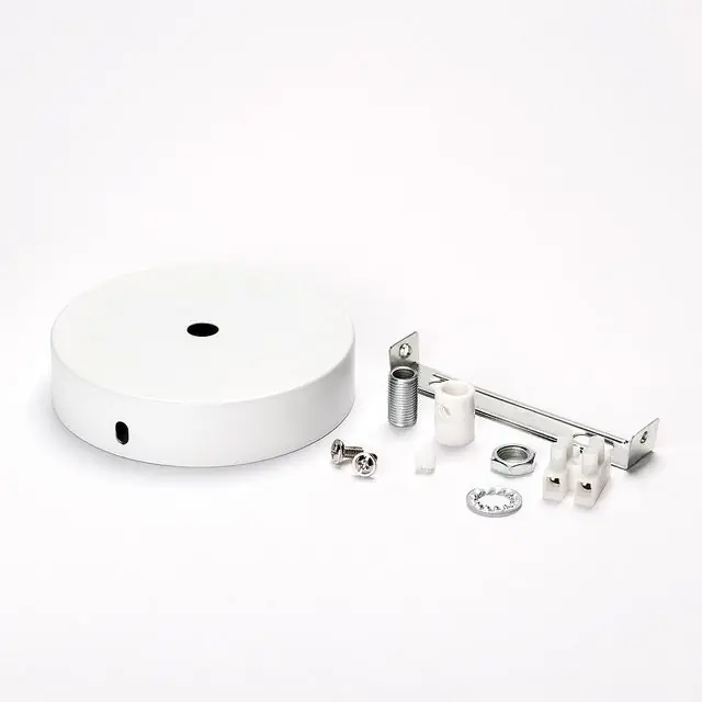 Rozeta sa steznom čaurom, Ø 100 mm, bela