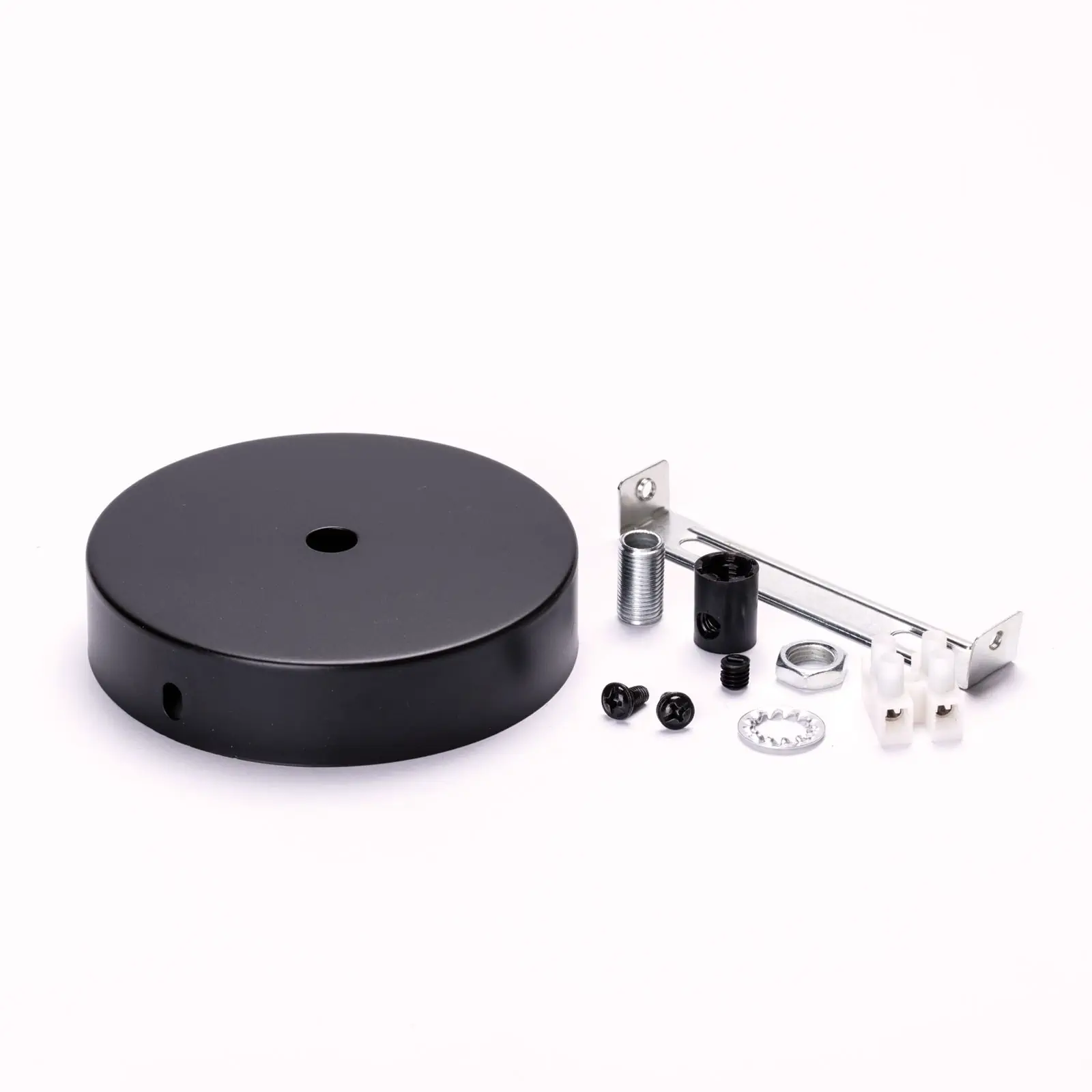 Rozeta sa steznom čaurom, Ø 100 mm, crna