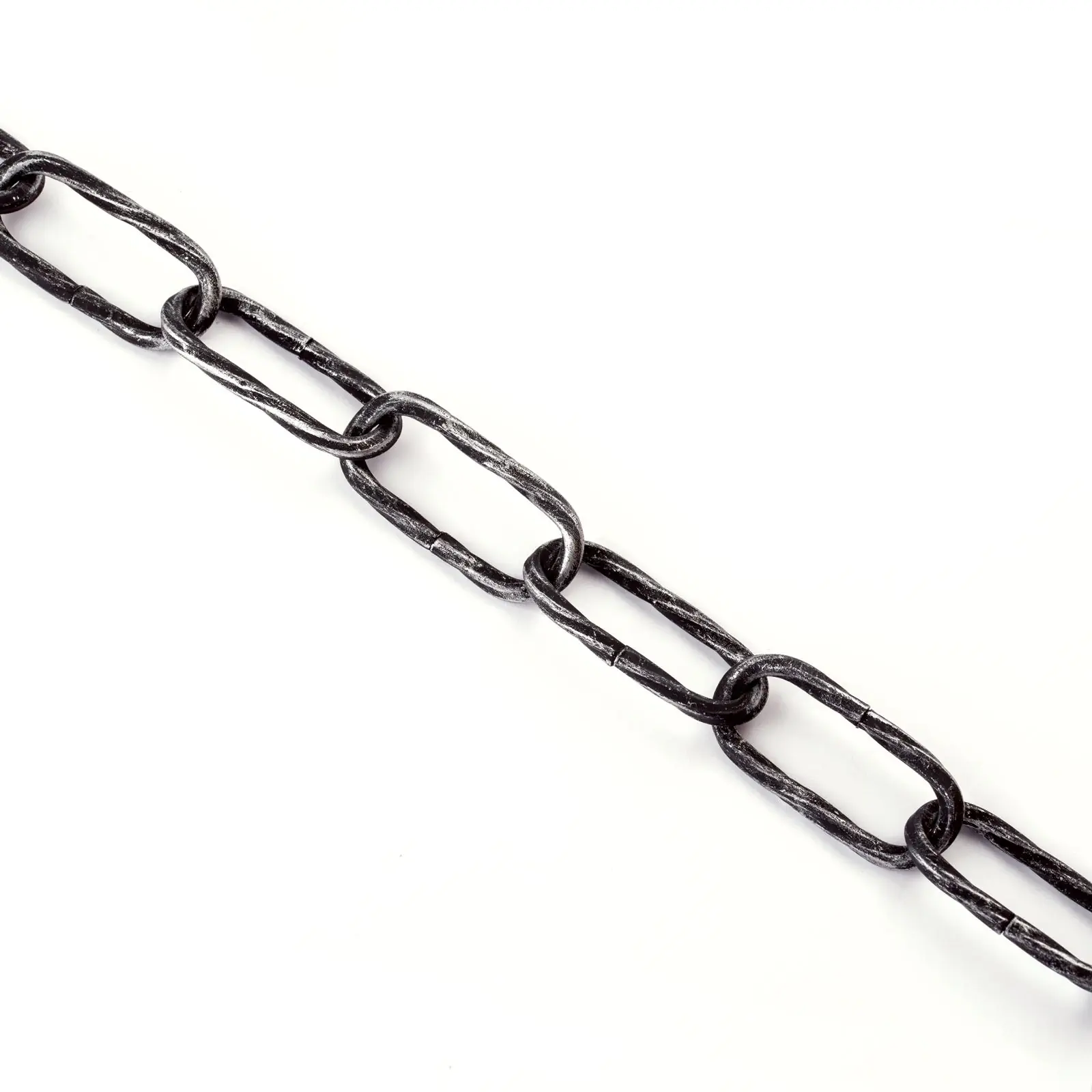 Lanac za lampu, 46x21x4 mm, 1 m, upleten, crno-srebrni