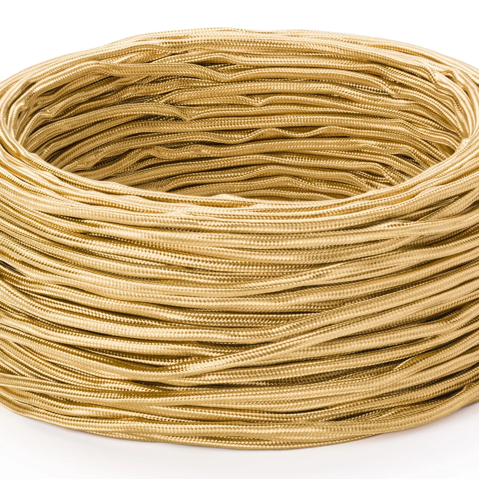 Tekstilni kabl, 3×0,75 mm², 1 m, tanak, zlatni