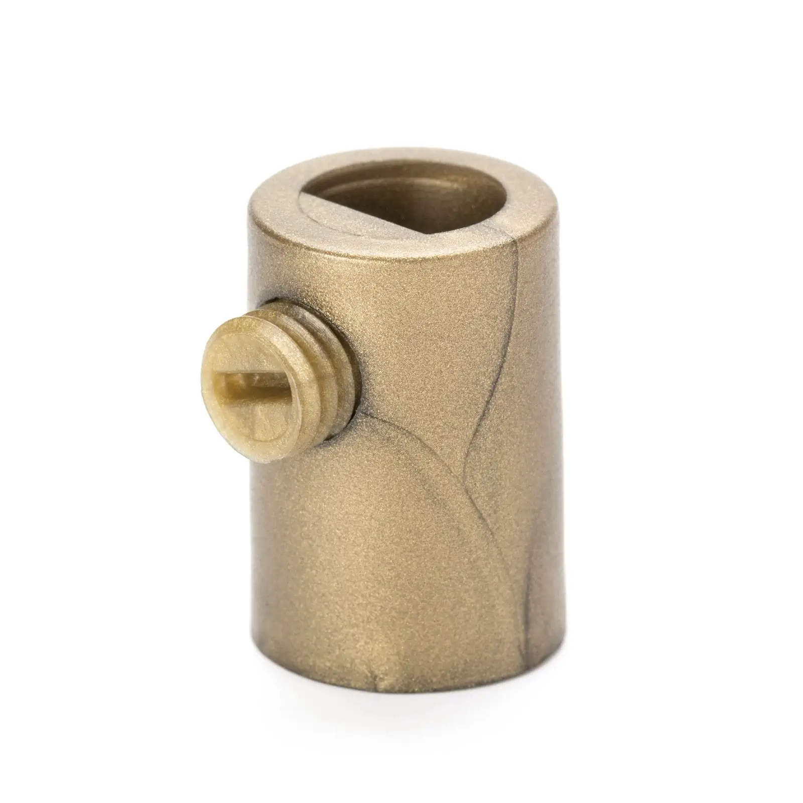 Nipl sa stezaljkom, navoj M10x1, zlato