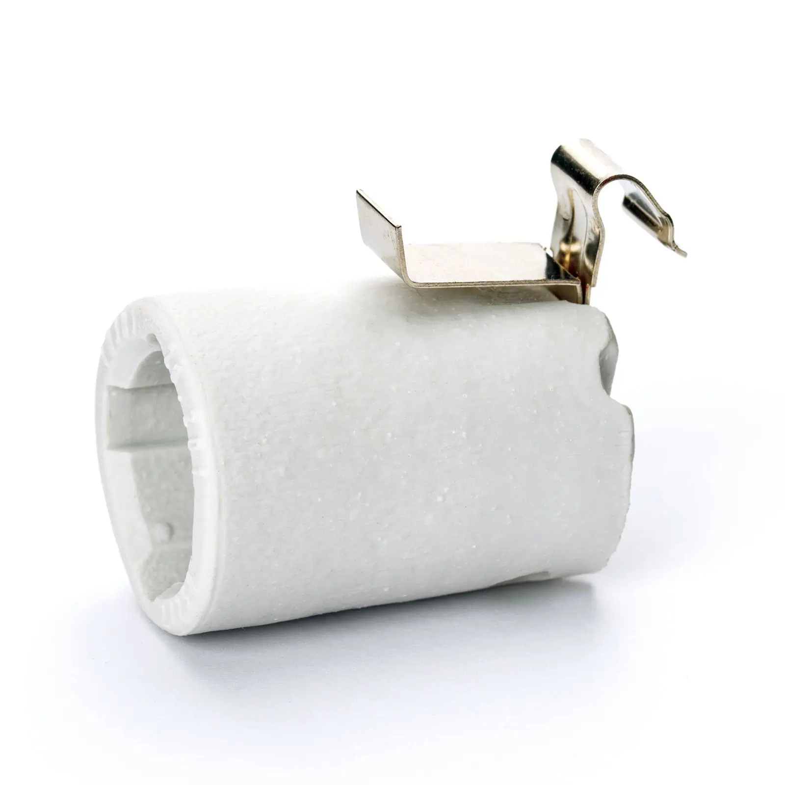 Grlo za sijalicu E14, bočna stezaljka i uzemljenje, 47 mm, sivo